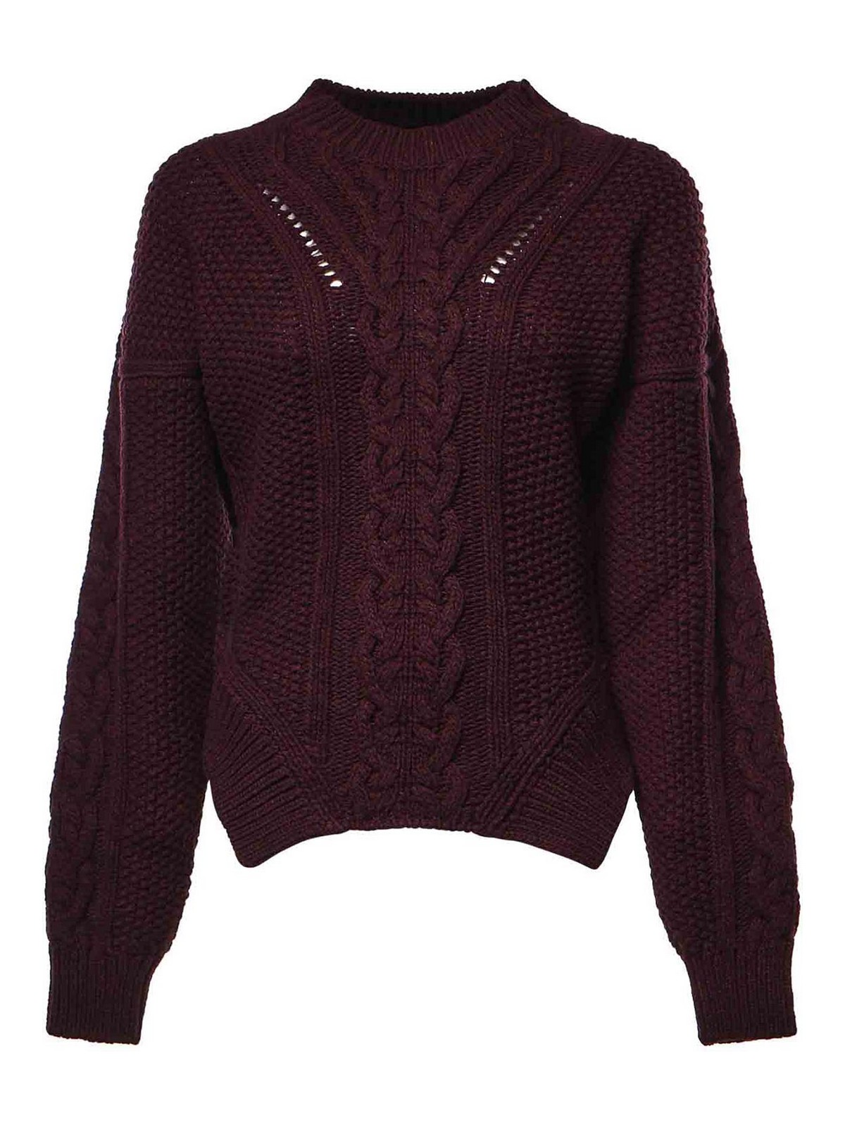 Dondup Pull Col Rond - Bordeaux