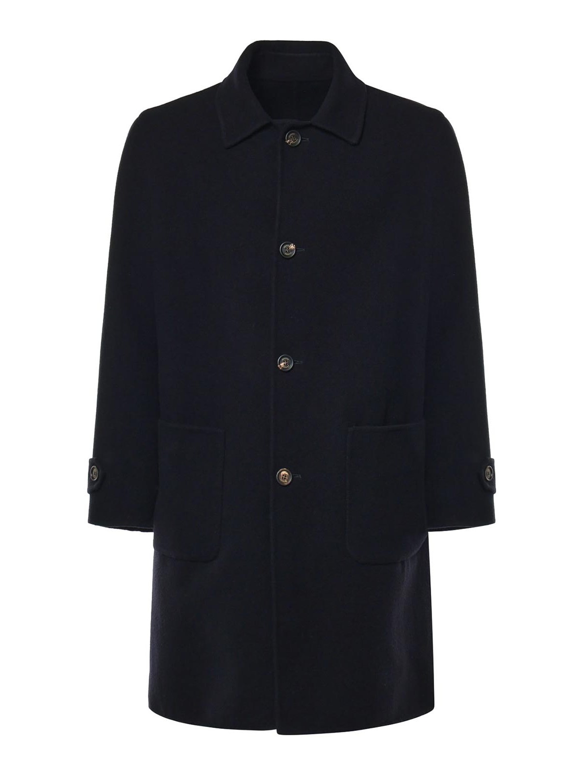 Eleventy Manteau Au Genou - Bleu