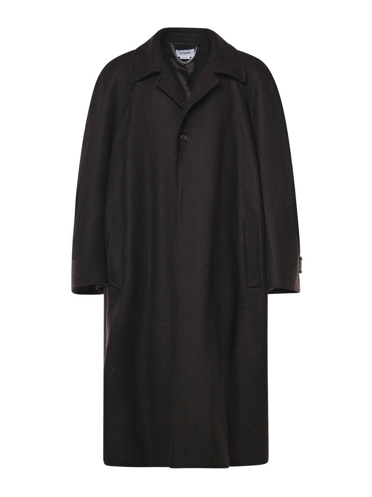 Hed Mayner Manteau Au Genou - Marron Foncé