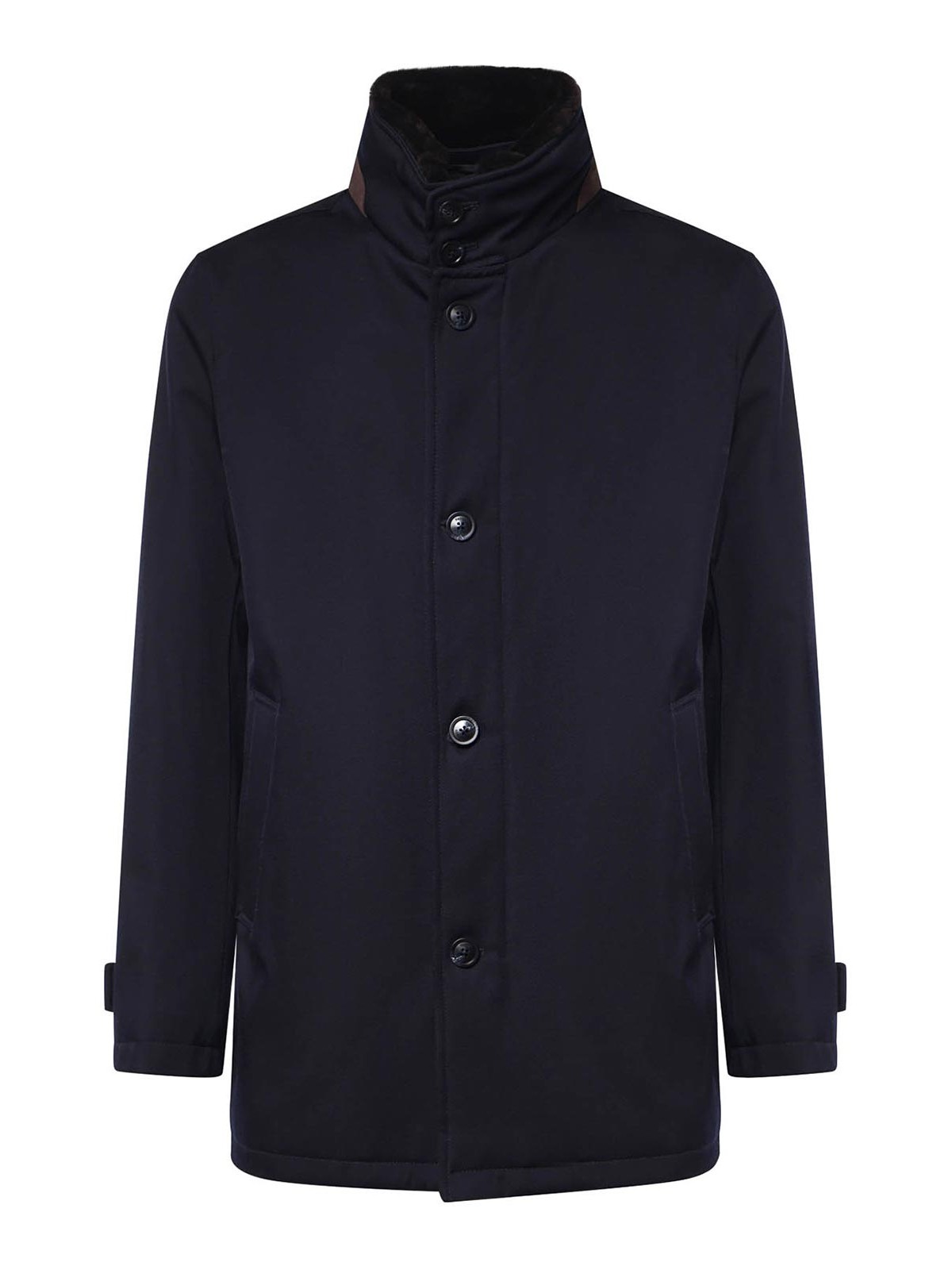 Herno Manteau Au Genou - Bleu Foncé