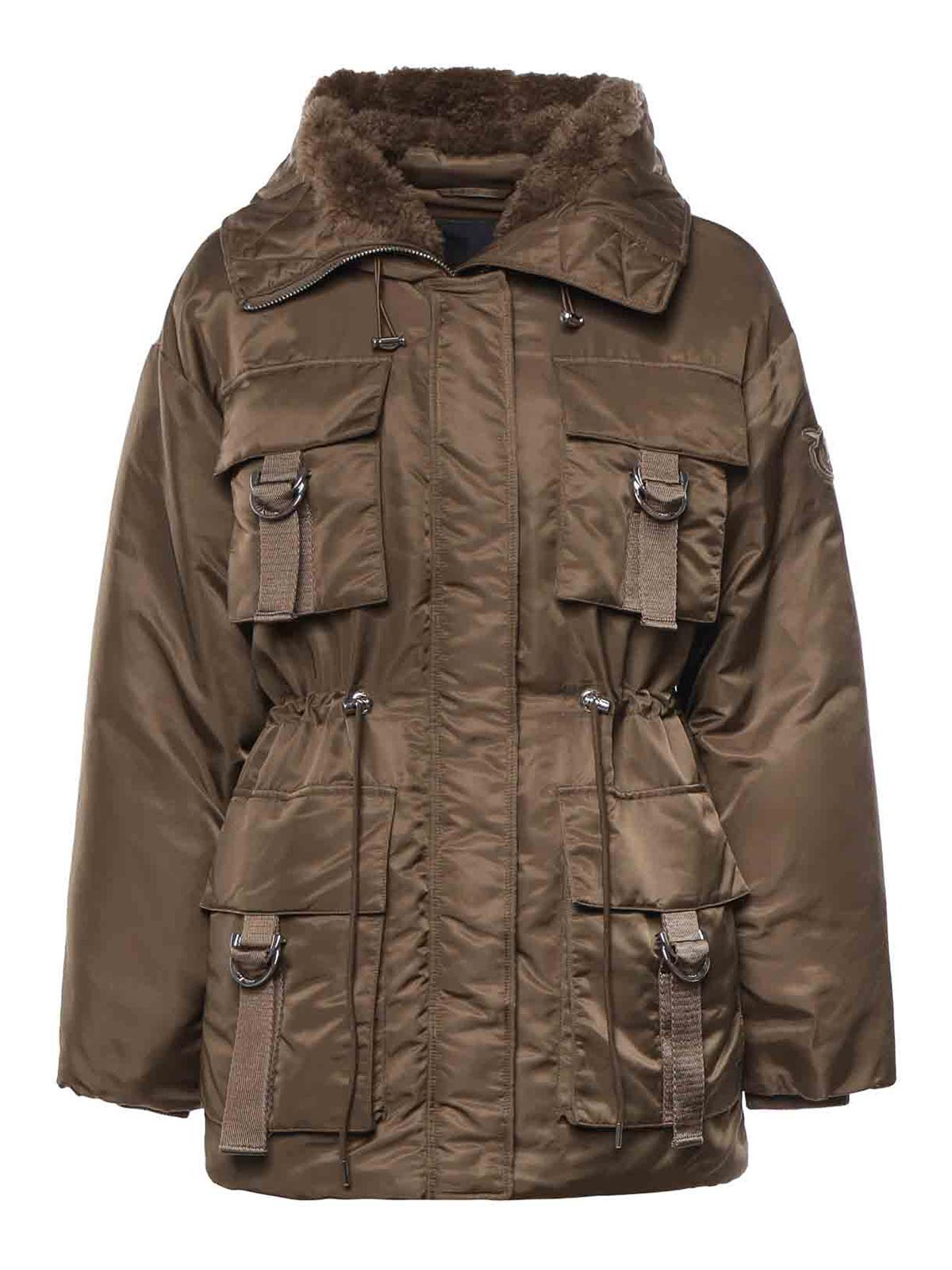 Pinko Blouson Rembourré - Marron