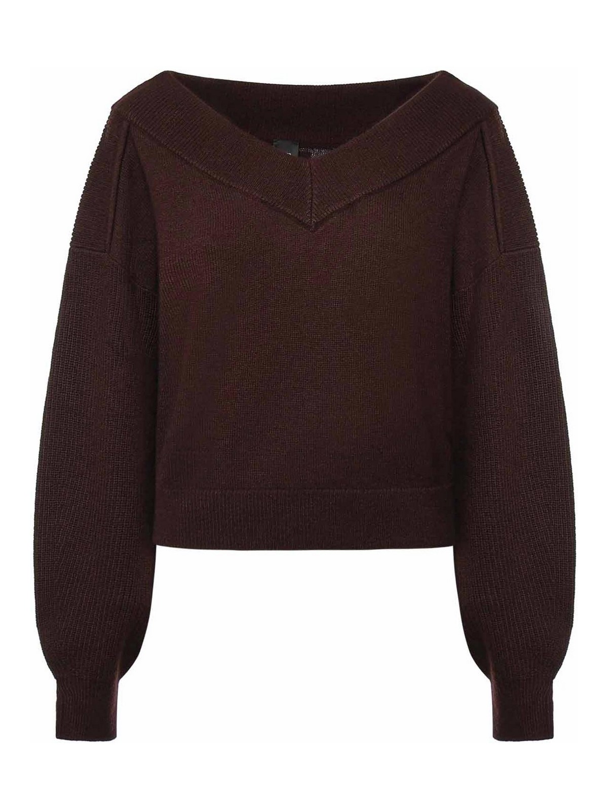 Pinko Pull Col Rond - Marron