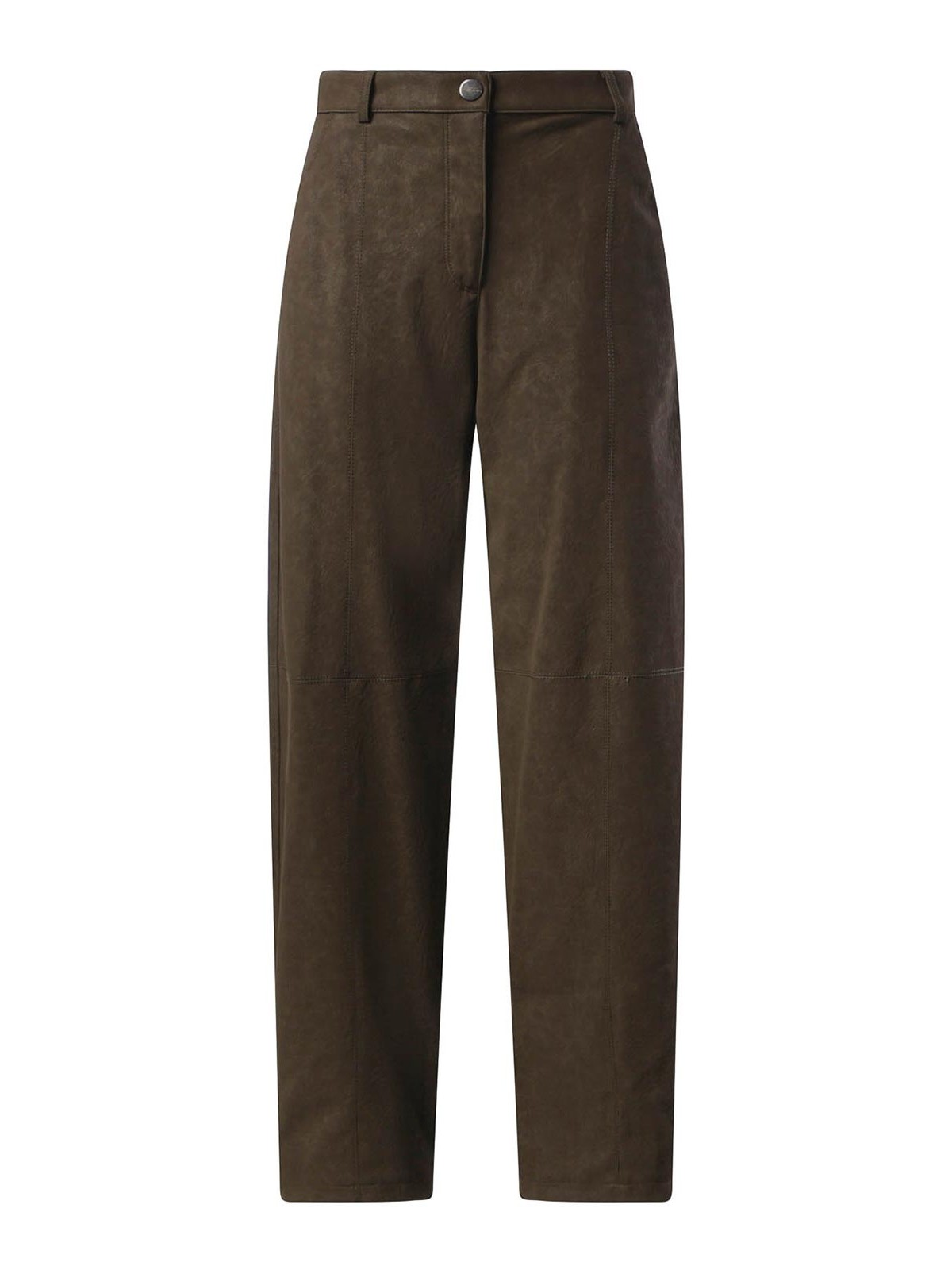 Pinko Pantalons En Cuir - Vert
