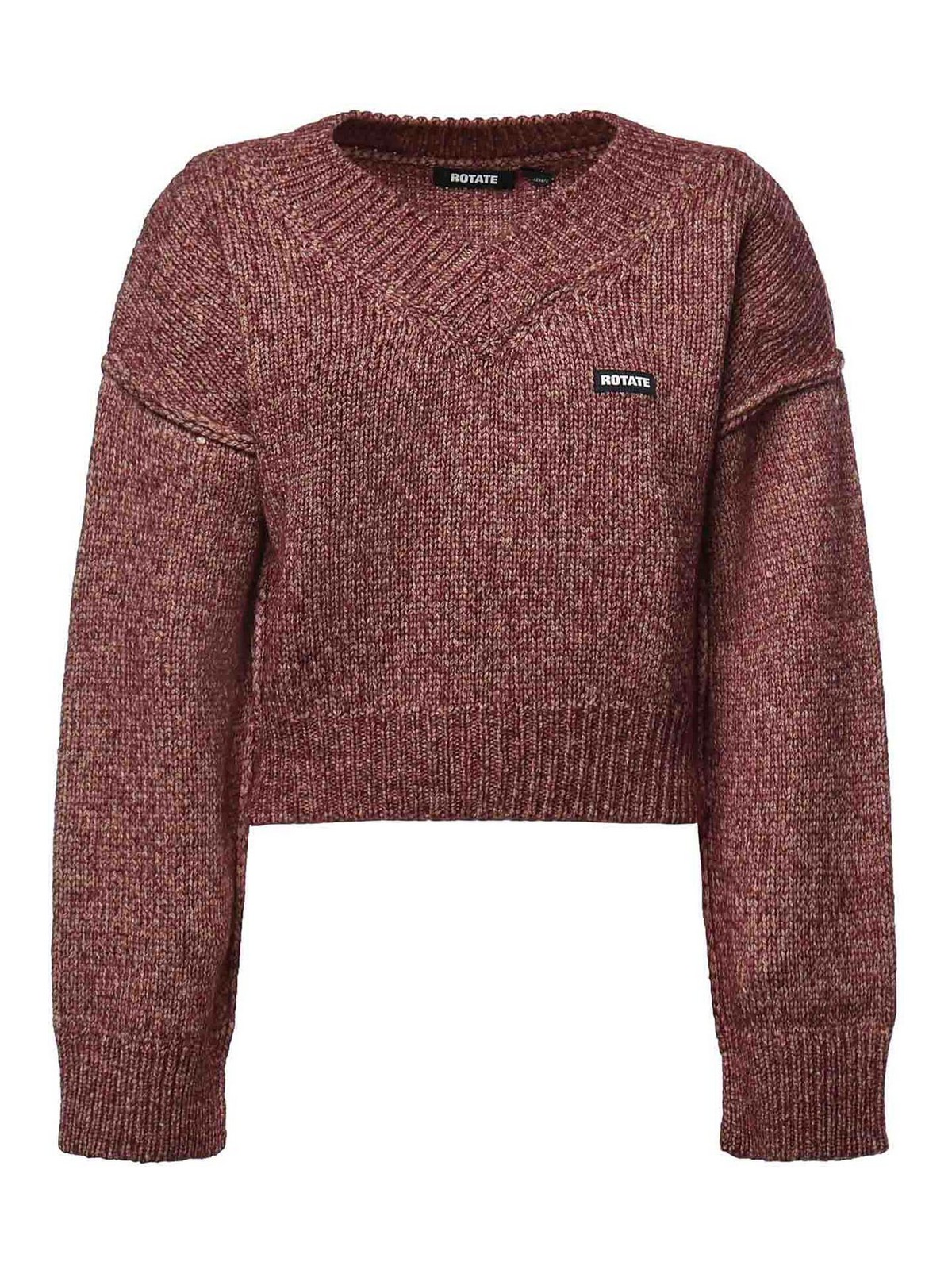 Rotate Birger Christensen Pull Col Rond - Rouge