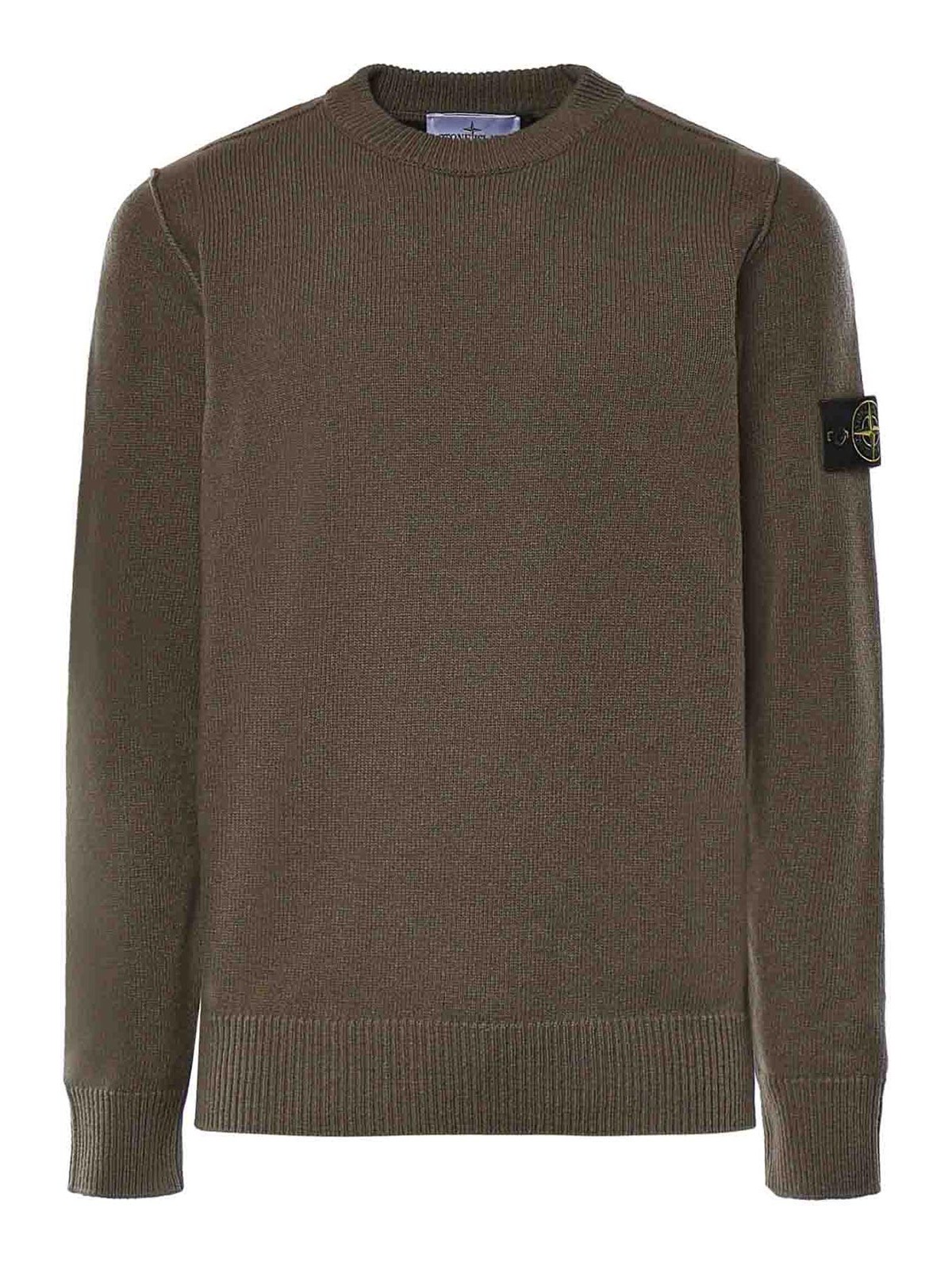 Stone Island Pull Col Rond - Vert