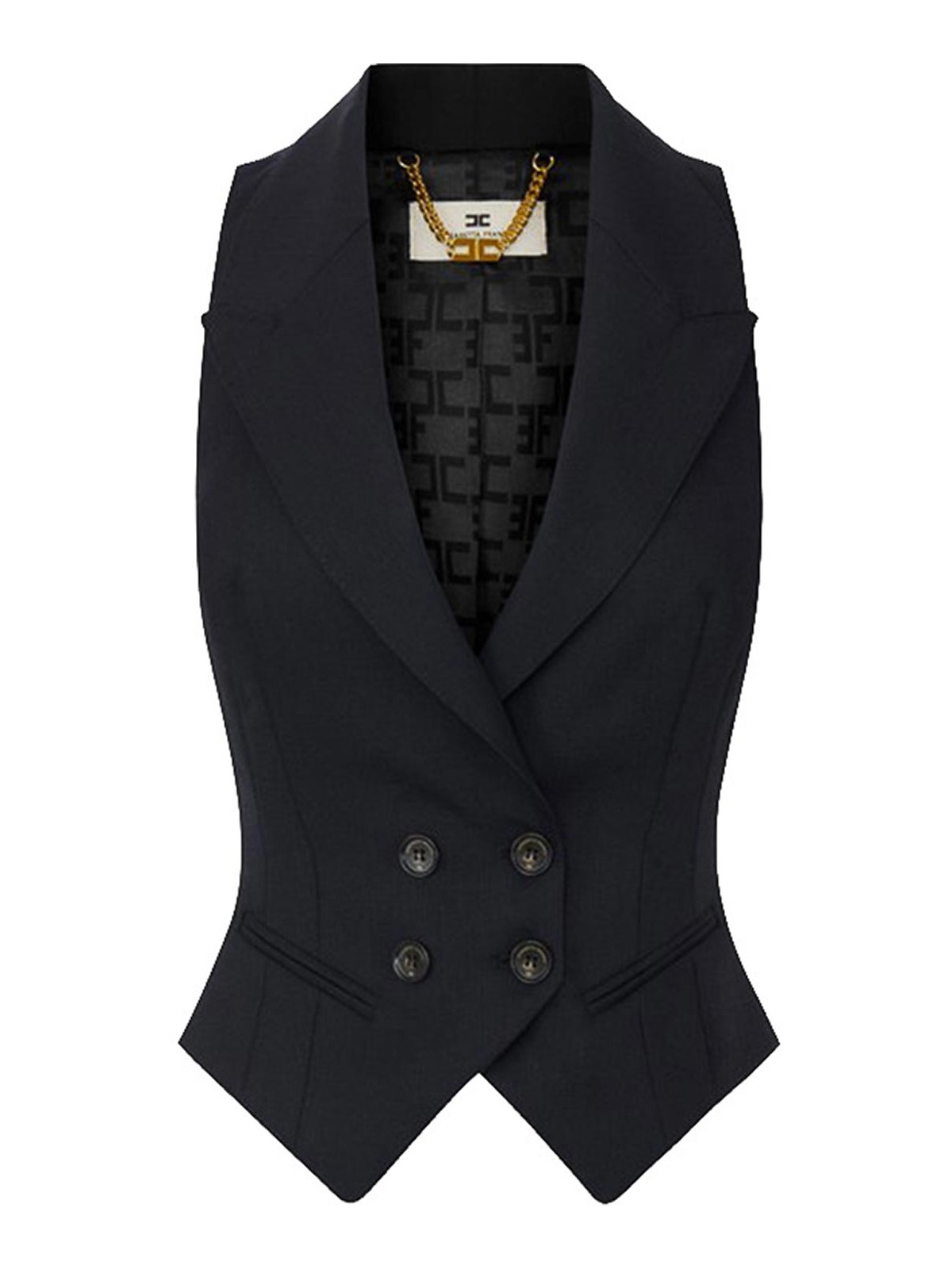 Elisabetta Franchi Gilet - Noir