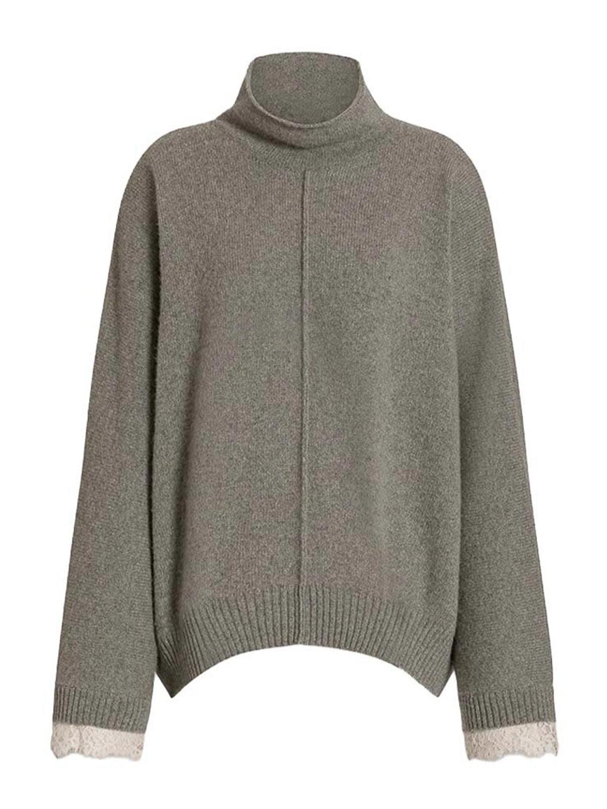 Alberta Ferretti Pull Col Roulé - Beige