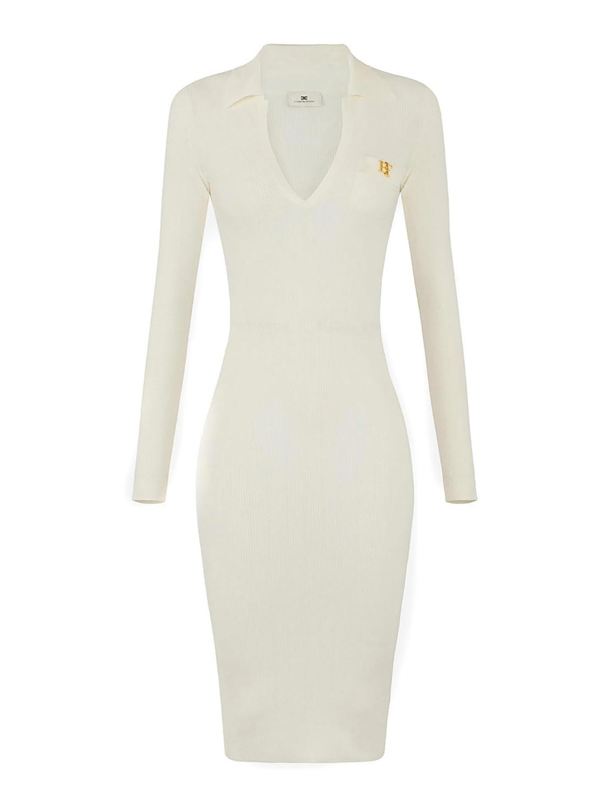 Elisabetta Franchi Maxi Robe - Blanc