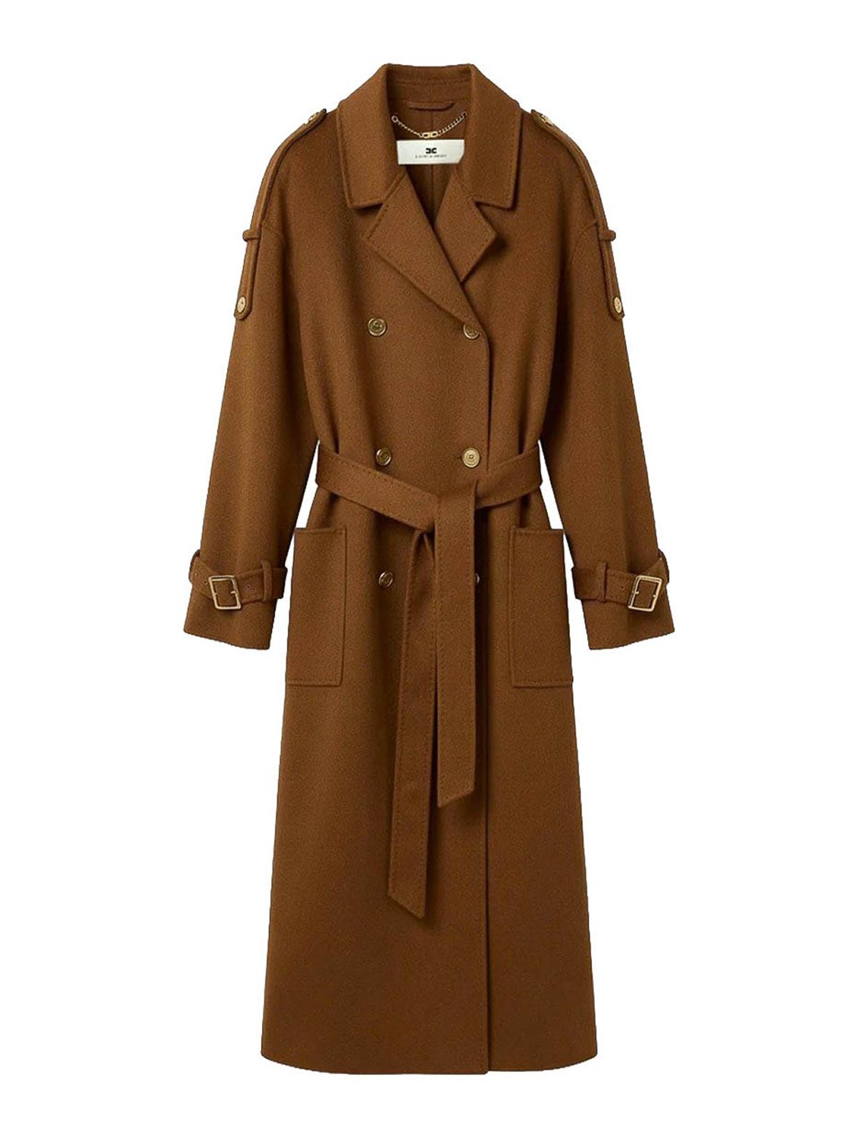 Elisabetta Franchi Manteau Long - Marron