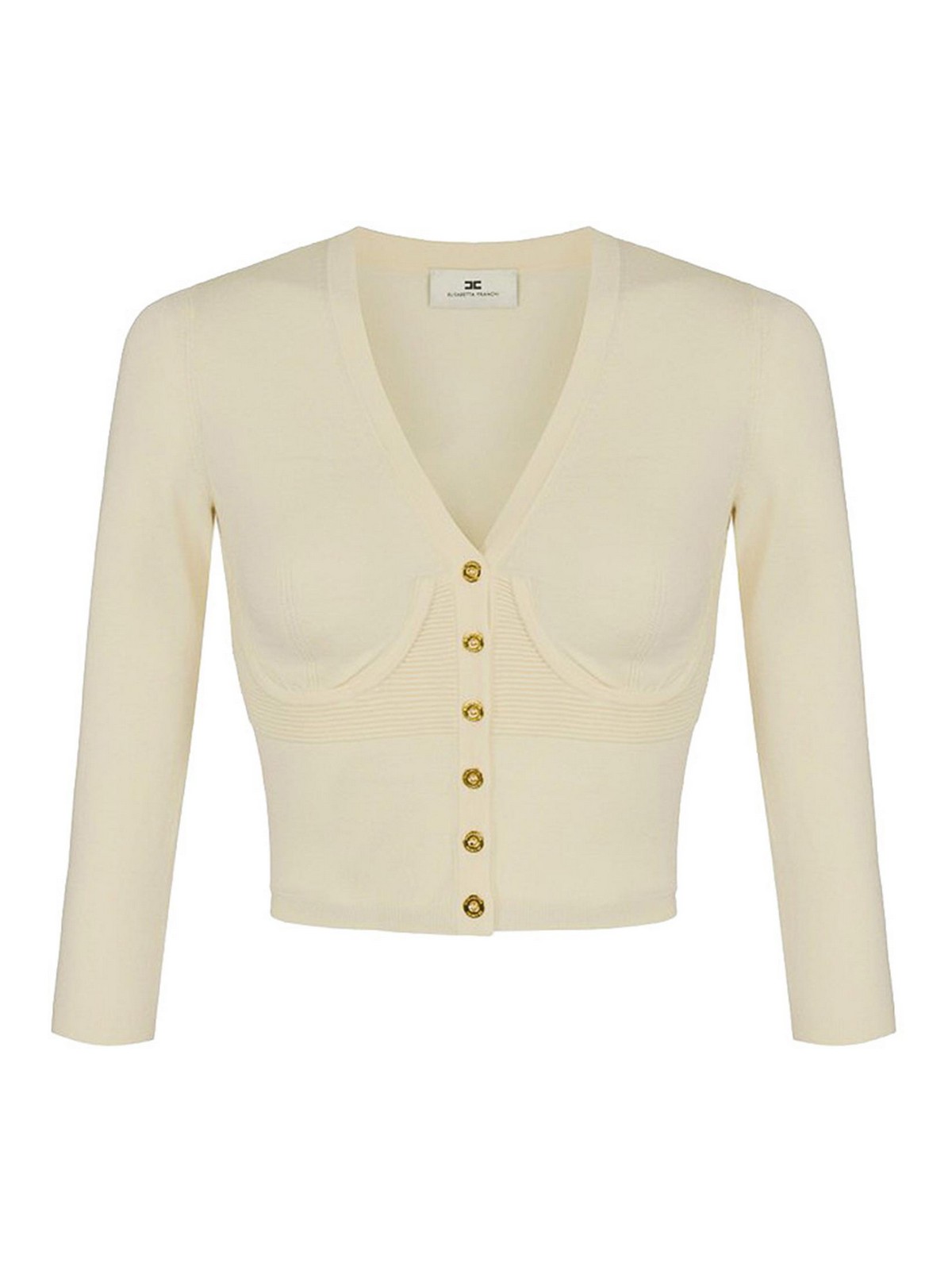 Elisabetta Franchi Cardigan - Blanc