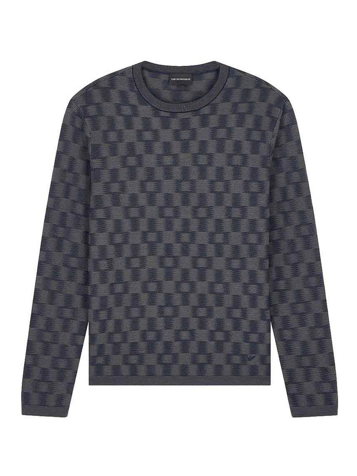 Emporio Armani Pull Col Rond - Bleu