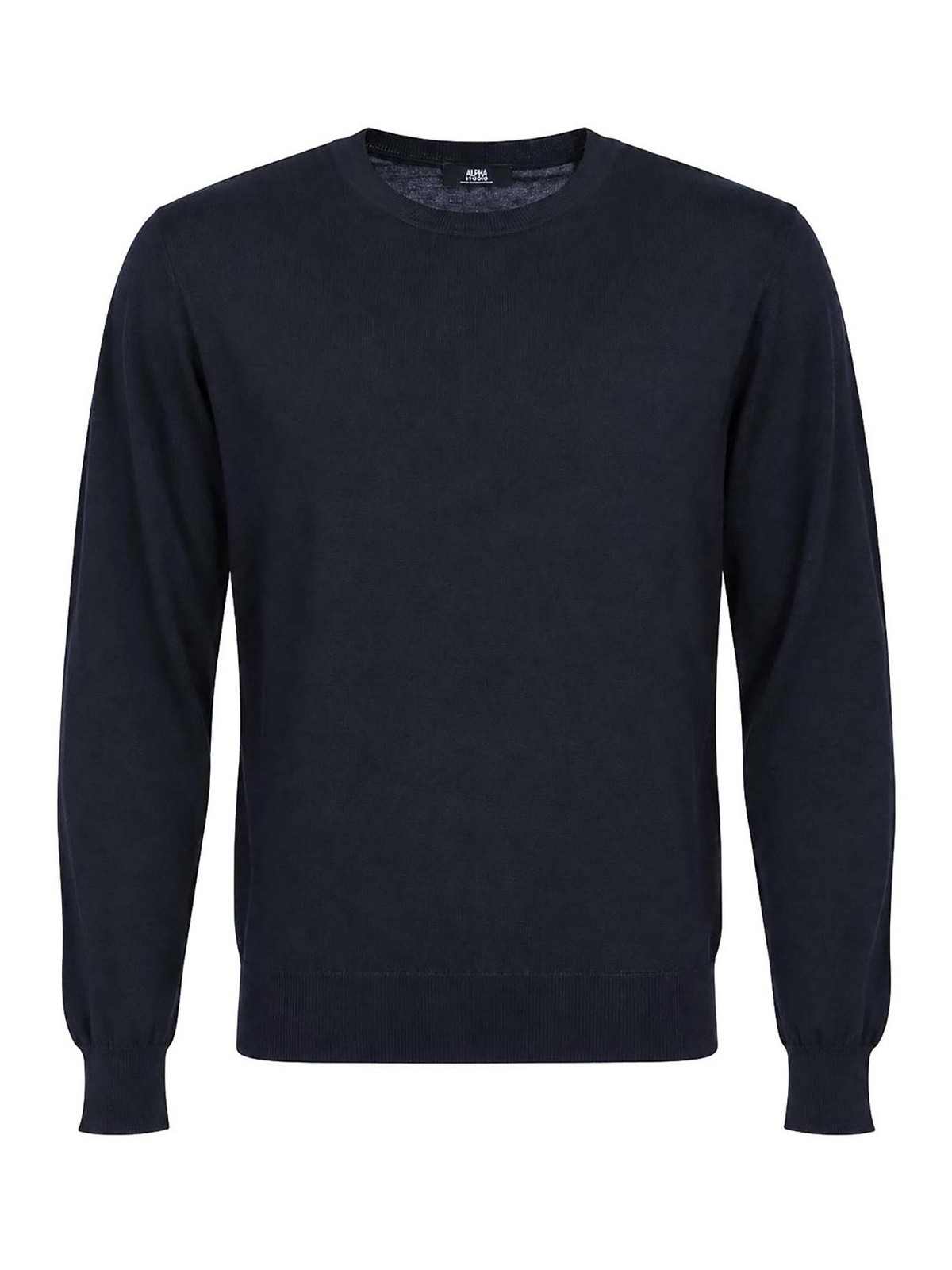 Alpha Studio Pull Col Rond - Bleu
