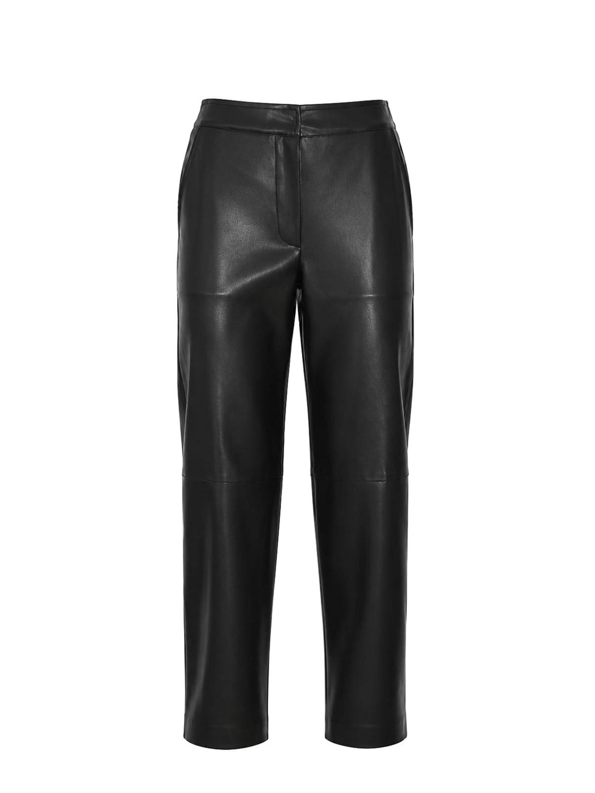 Alpha Studio Pantalons En Cuir - Noir