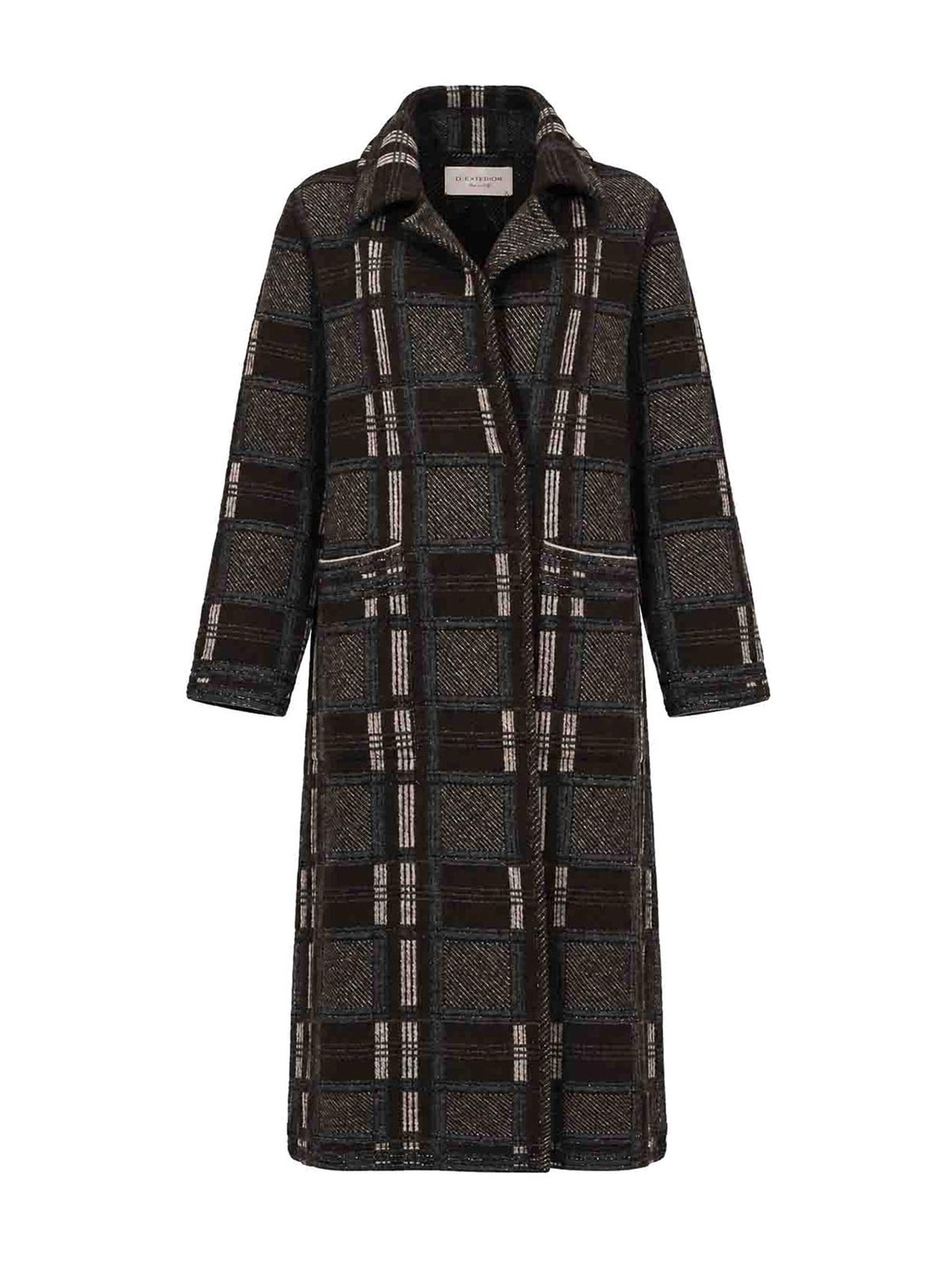 D. Exterior Manteau Au Genou - Marron