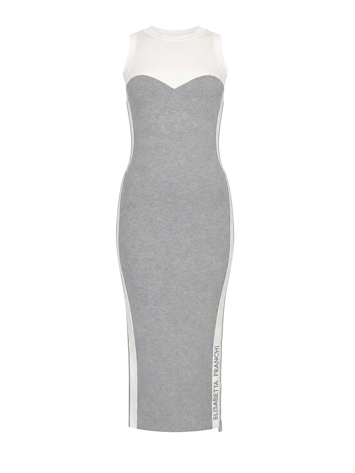 Elisabetta Franchi Robe Au Genou - Gris