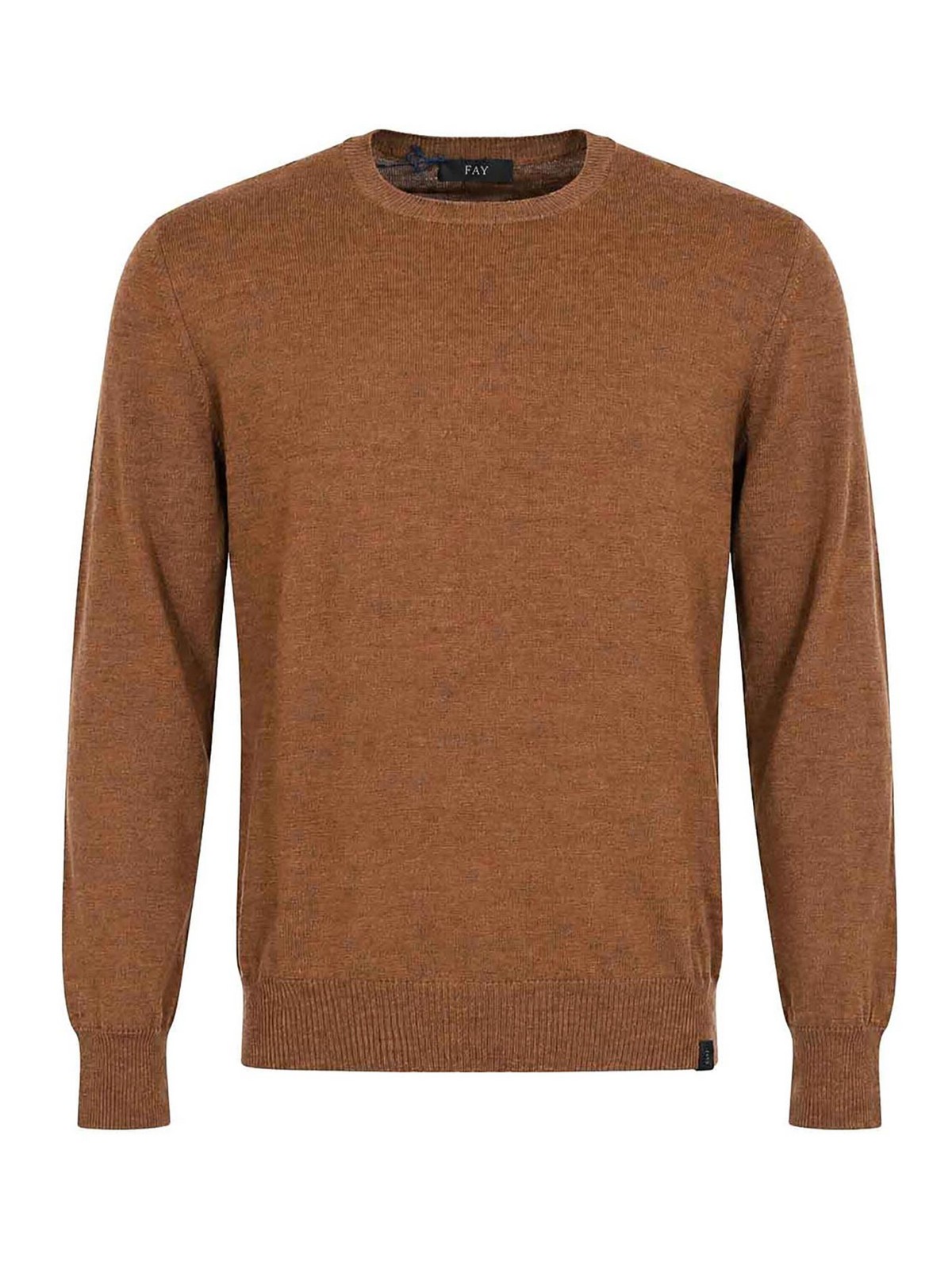 Fay Pull Col Rond - Marron