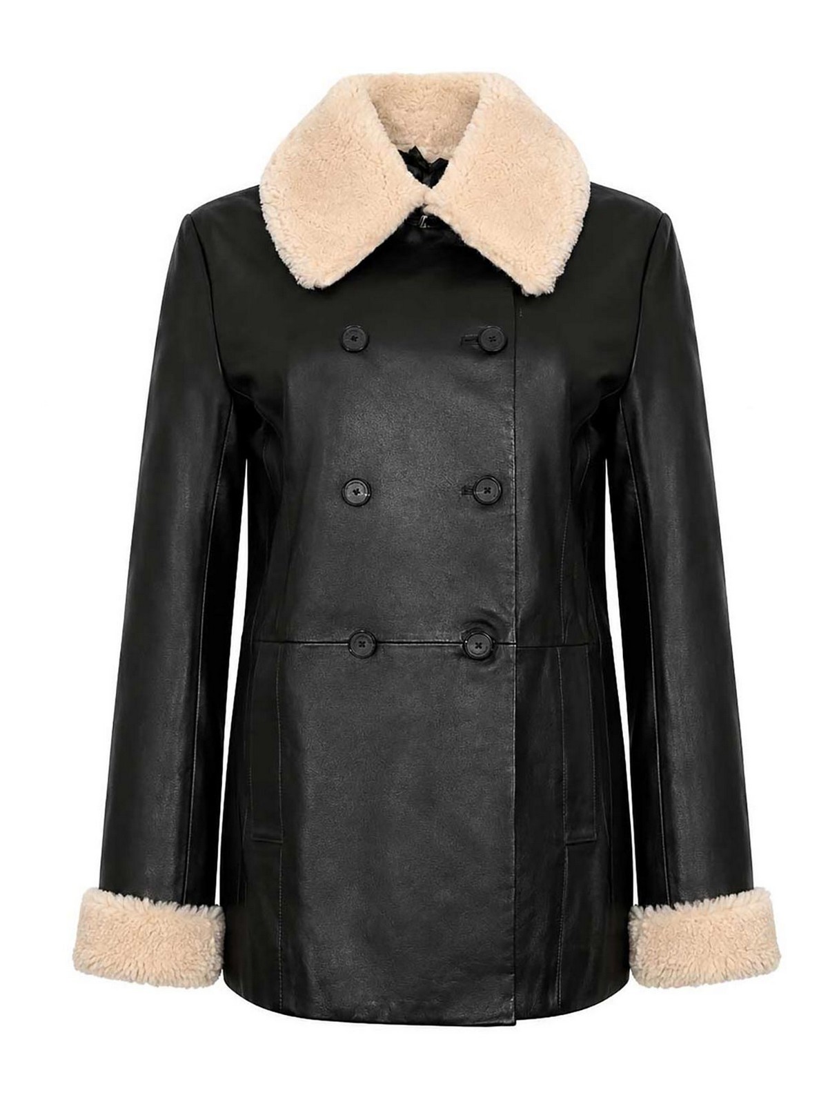 Liviana Conti Manteau En Cuir - Multicolore