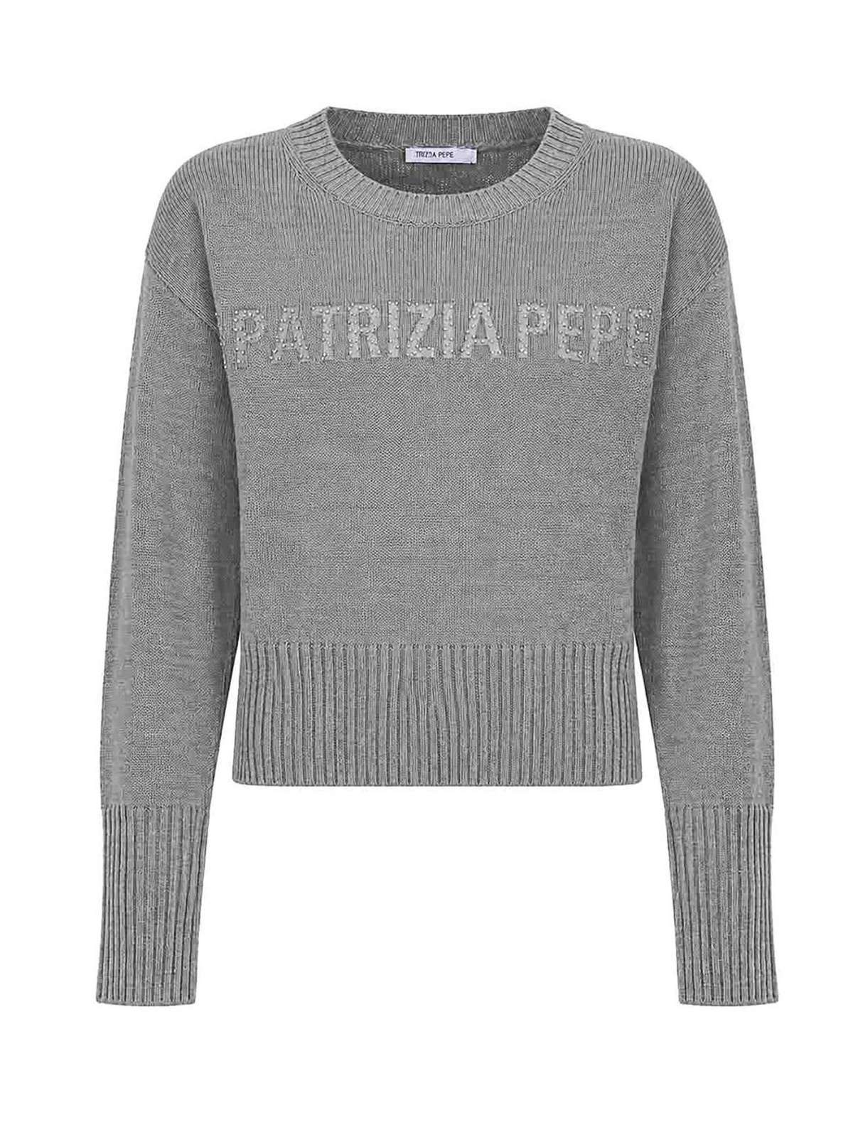 Patrizia Pepe Pull Col Rond - Gris