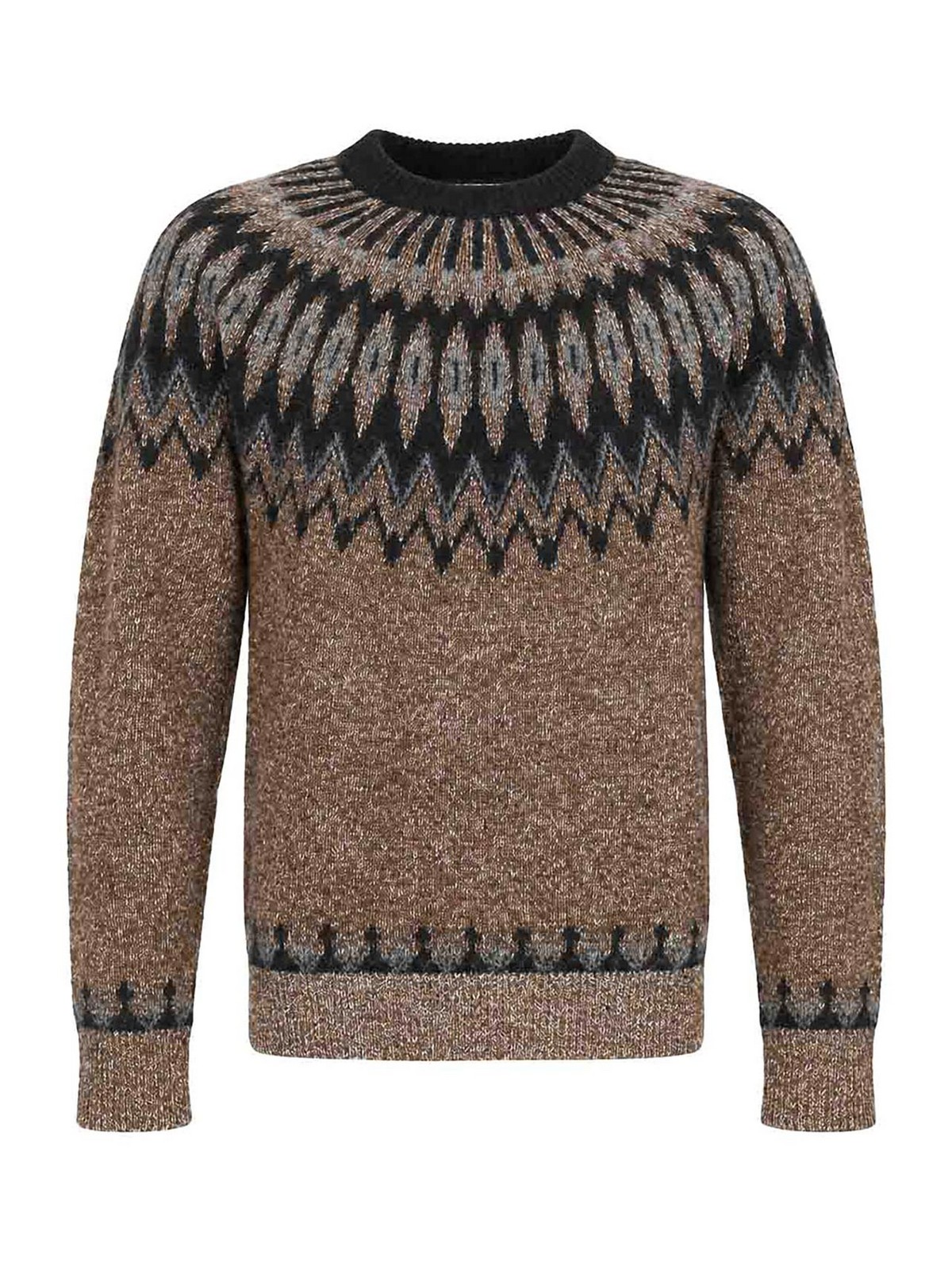 Roberto Collina Pull Col Rond - Marron Foncé