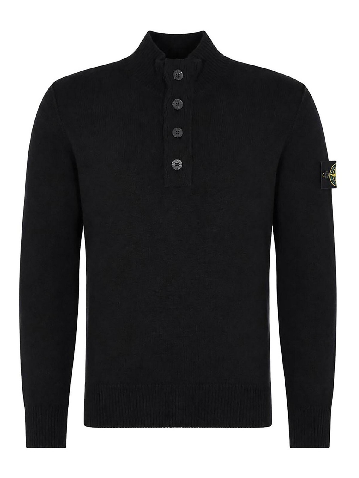 Stone Island Pull Col Roulé - Noir