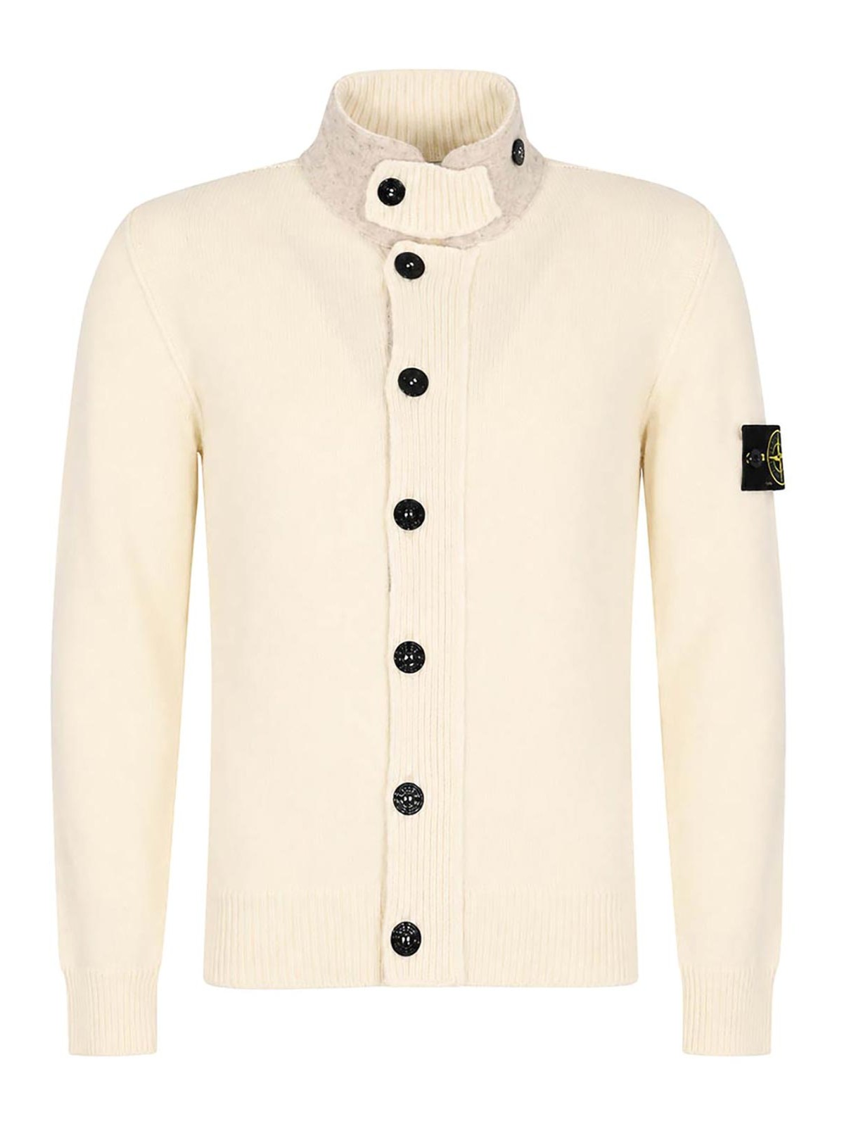 Stone Island Pull Col Rond - Blanc