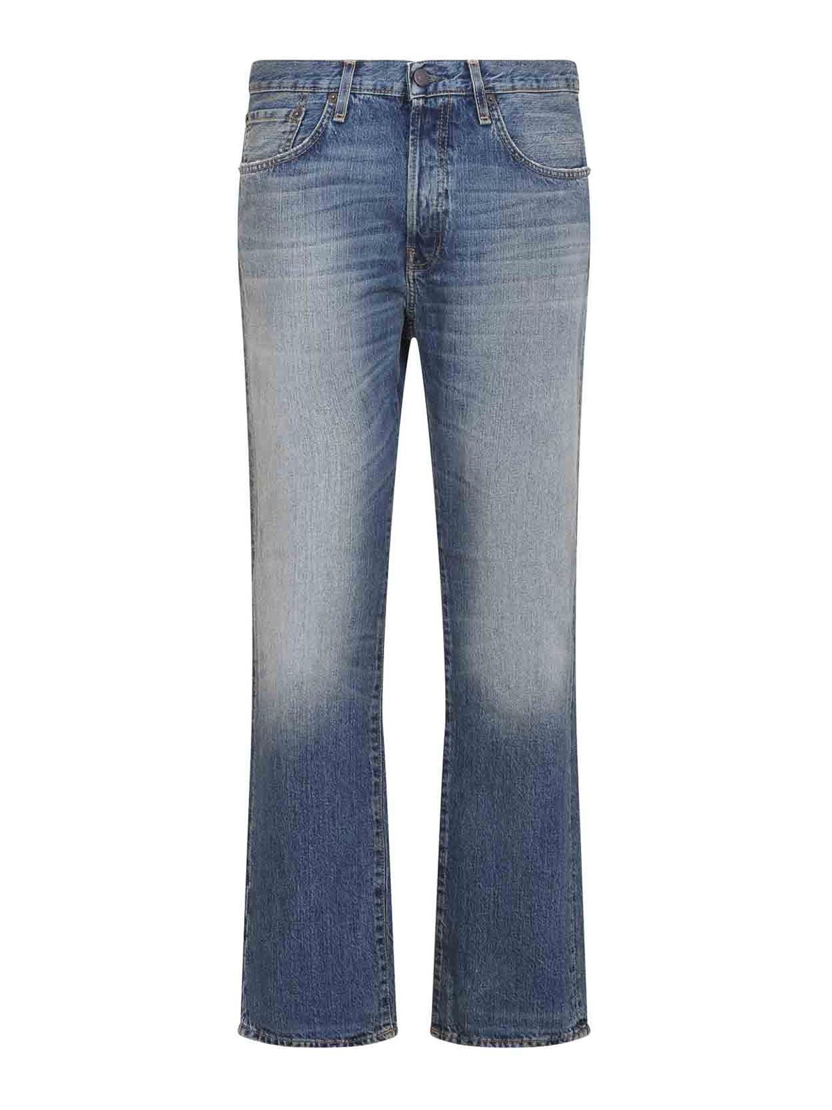 Acne Studios Jean Droit - Foncé Délavé