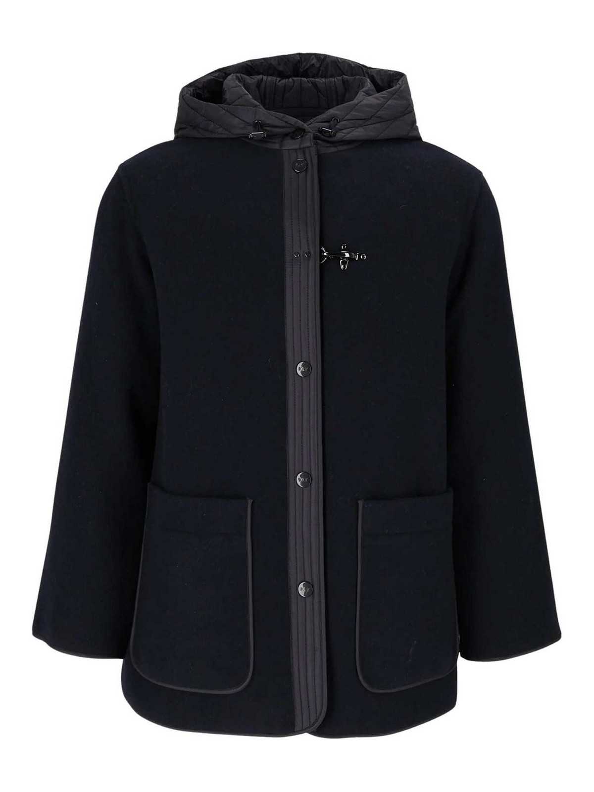 Fay Manteau Au Genou - Bleu