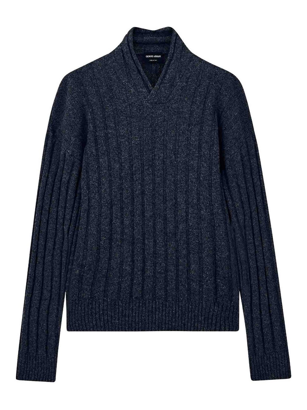 Giorgio Armani Pull Col Rond - Gris Foncé