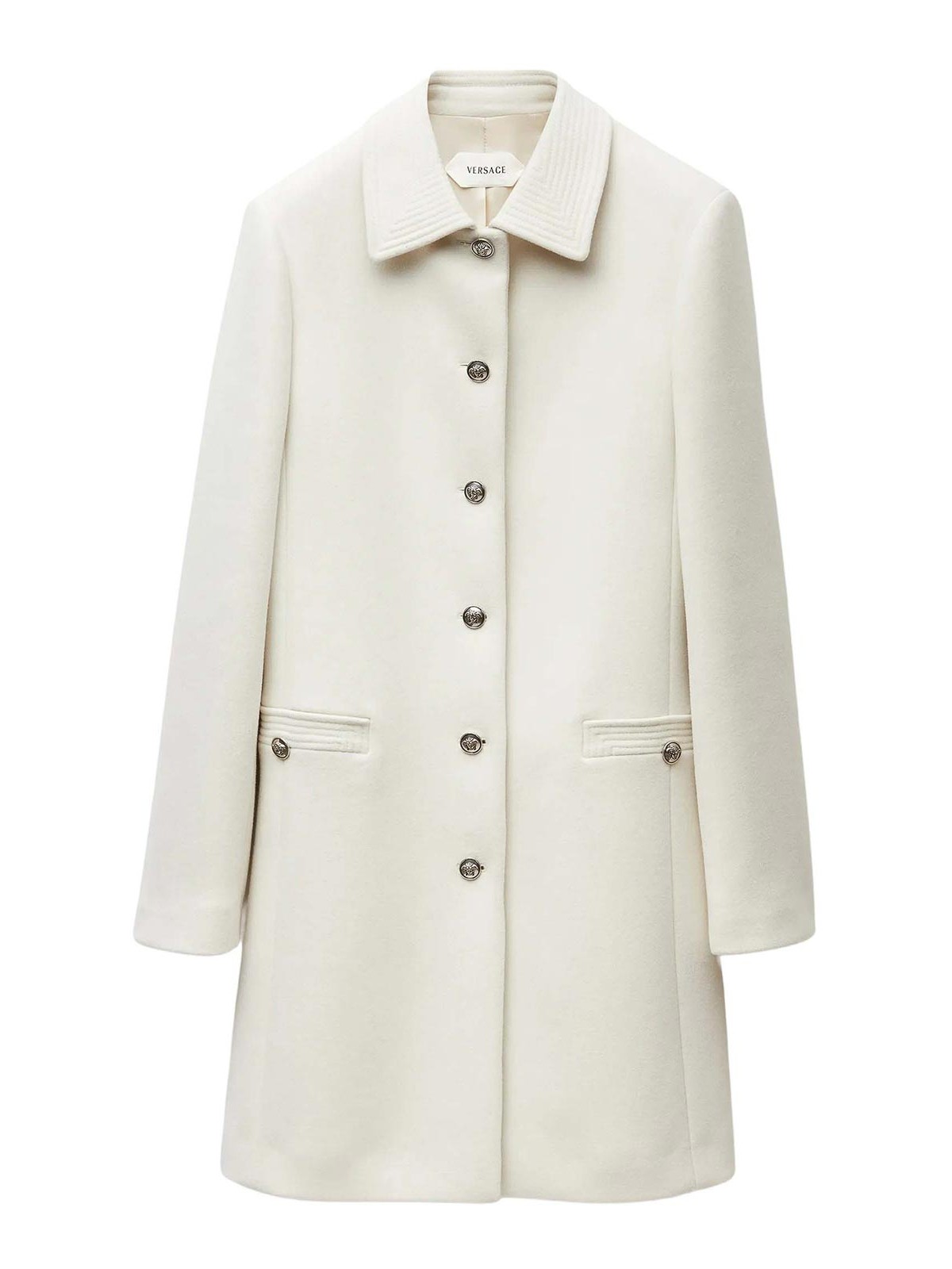 Versace Manteau Long - Blanc