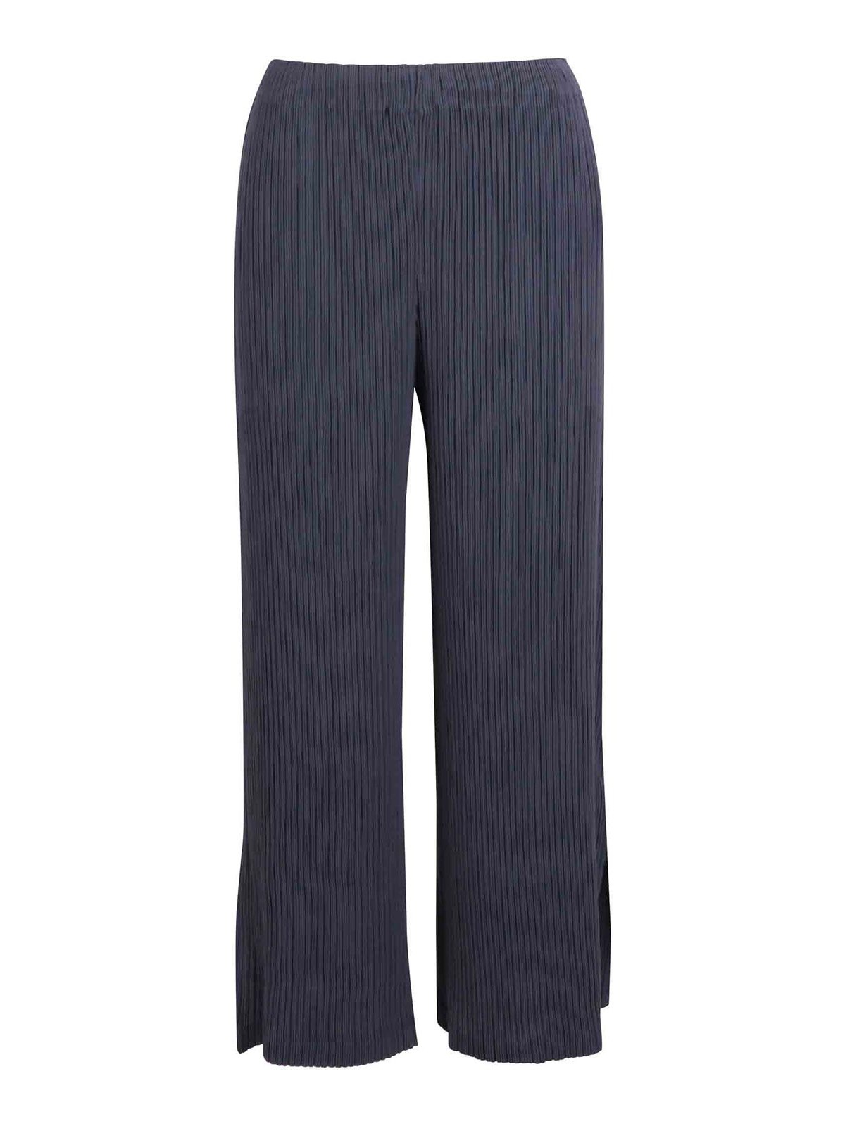 Issey Miyake Pantalons Décontractés - Bleu
