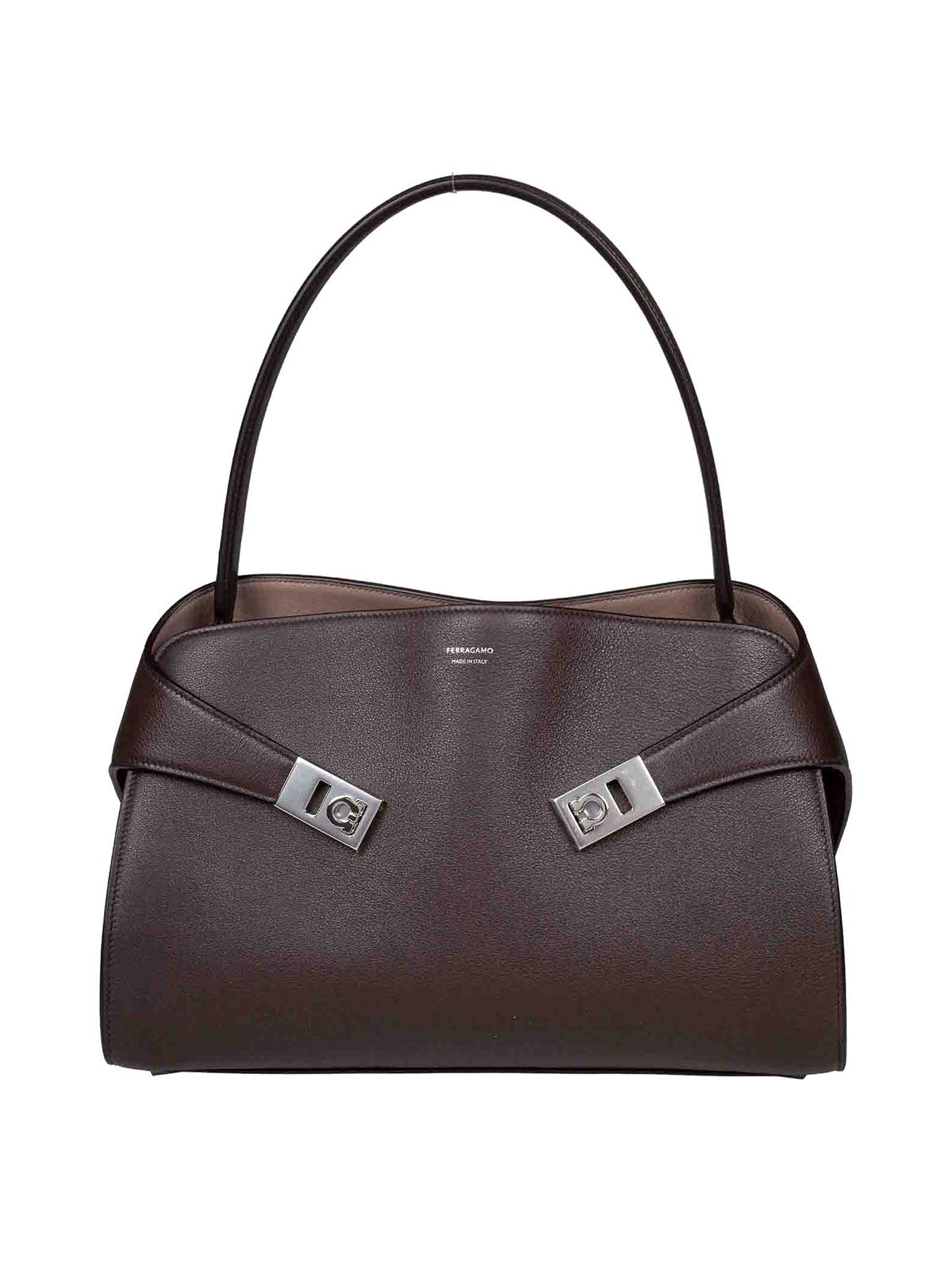 Salvatore Ferragamo Sac Porté Épaule - Marron Foncé