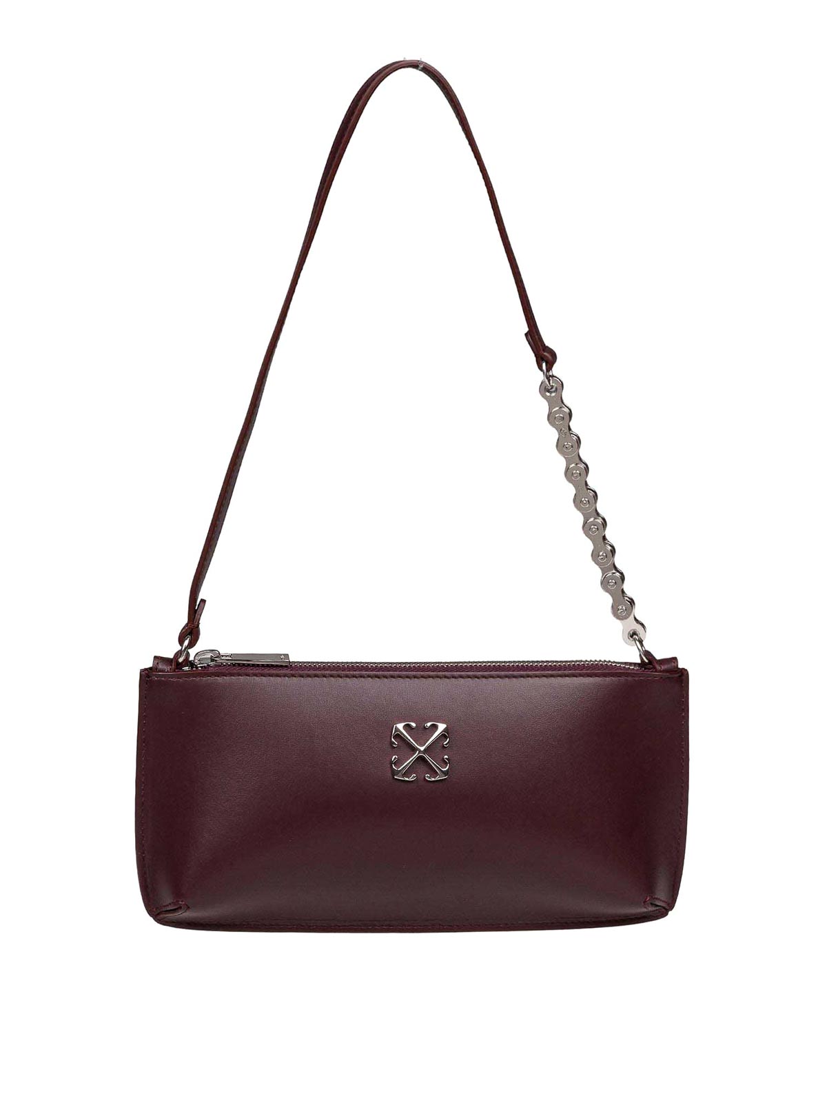 Off-White Sac Porté Épaule - Rouge Brun