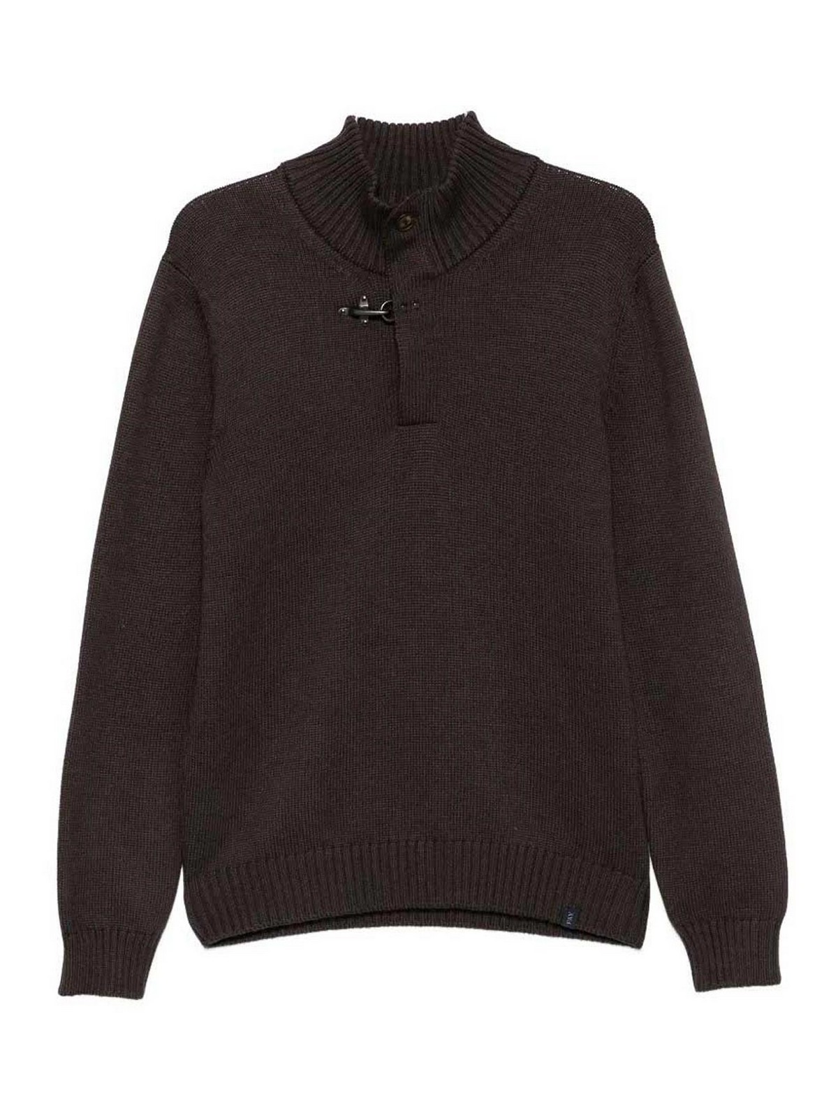 Fay Pull Col Rond - Marron