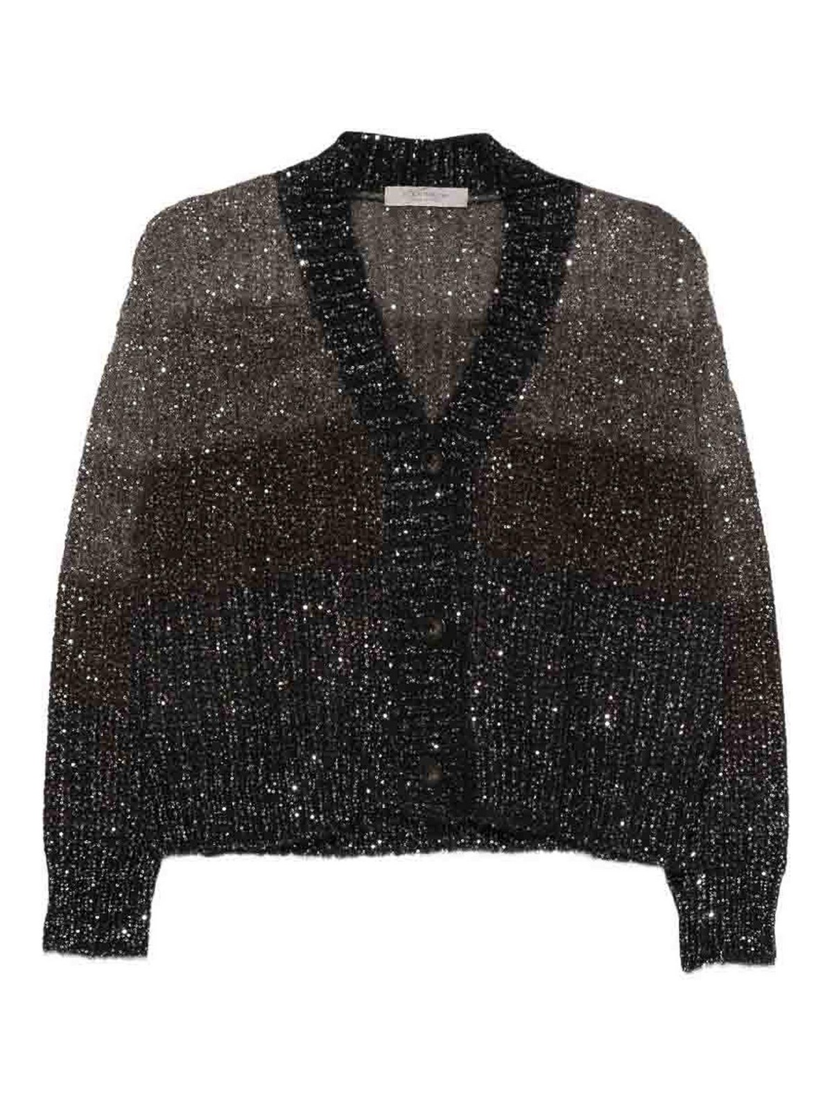 D. Exterior Cardigan - Marron
