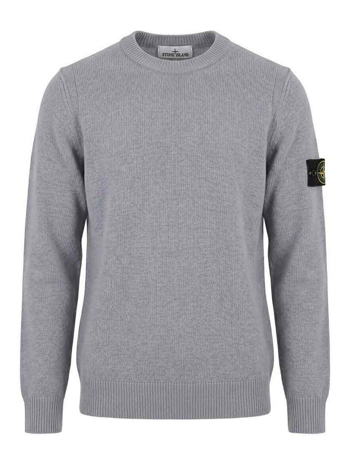 Stone Island Pull Col Rond - Gris