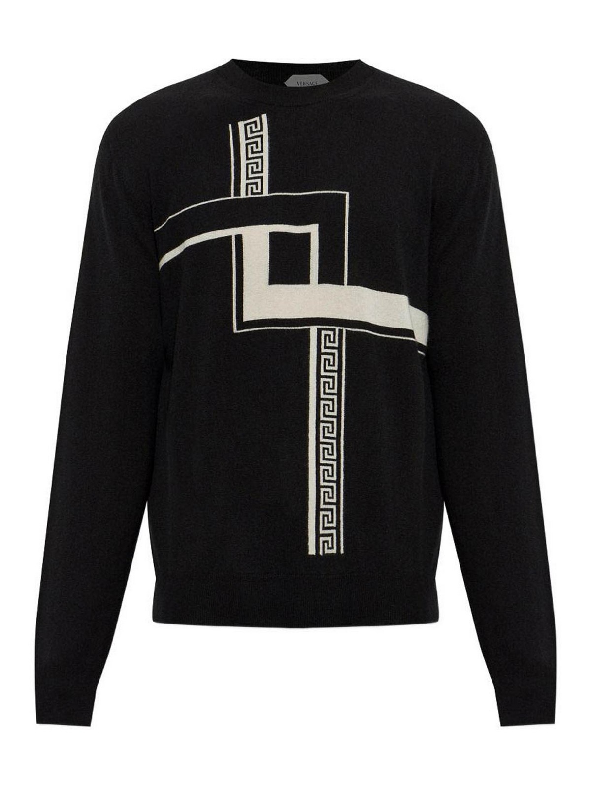 Versace Pull Col Rond - Noir