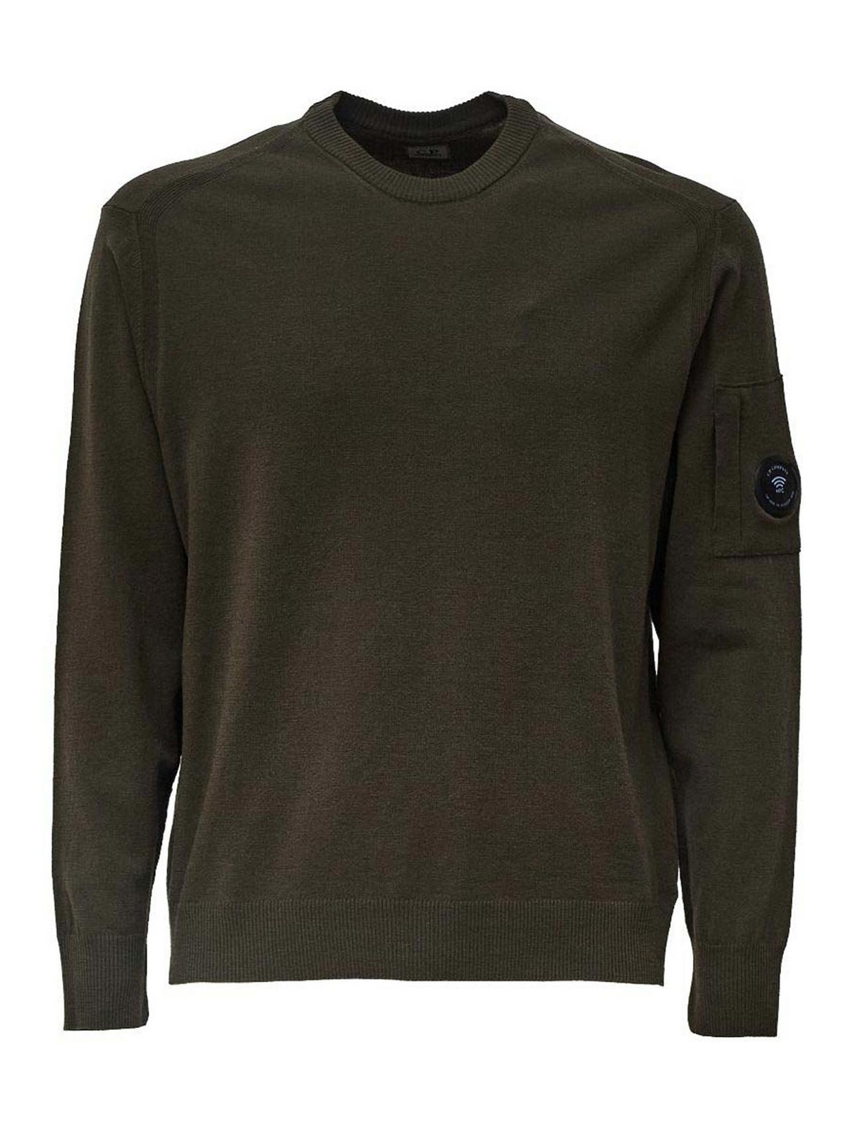 C. P. Company Pull Col Rond - Vert