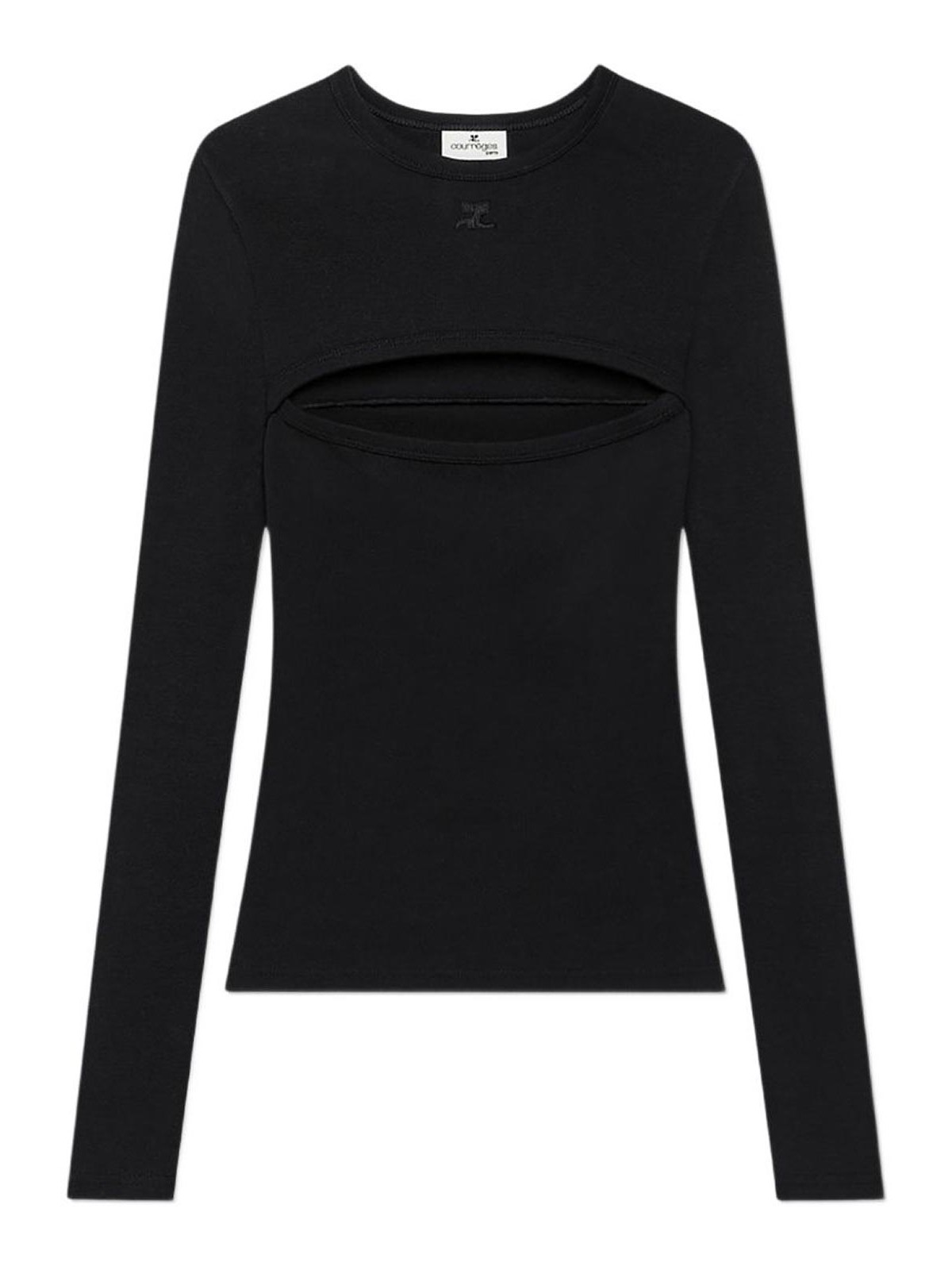 Courreges Pull Col Rond - Noir