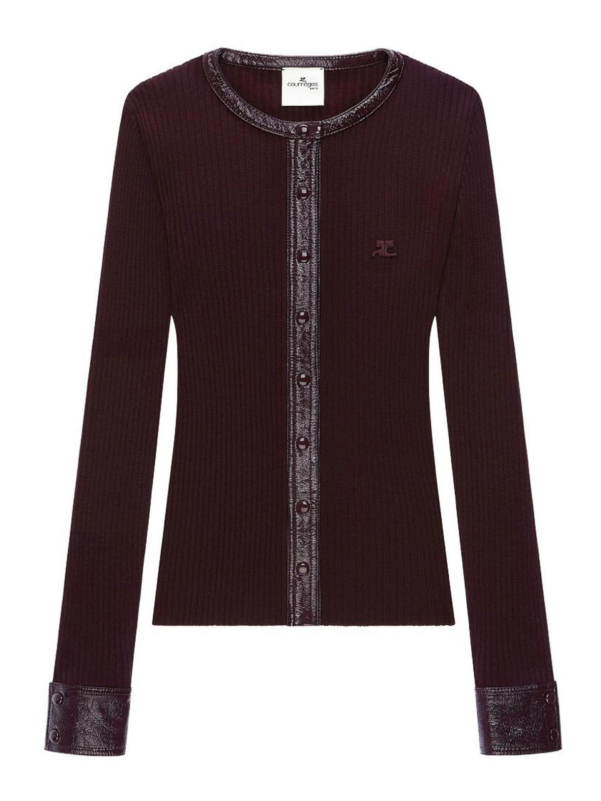 Courreges Cardigan - Bordeaux
