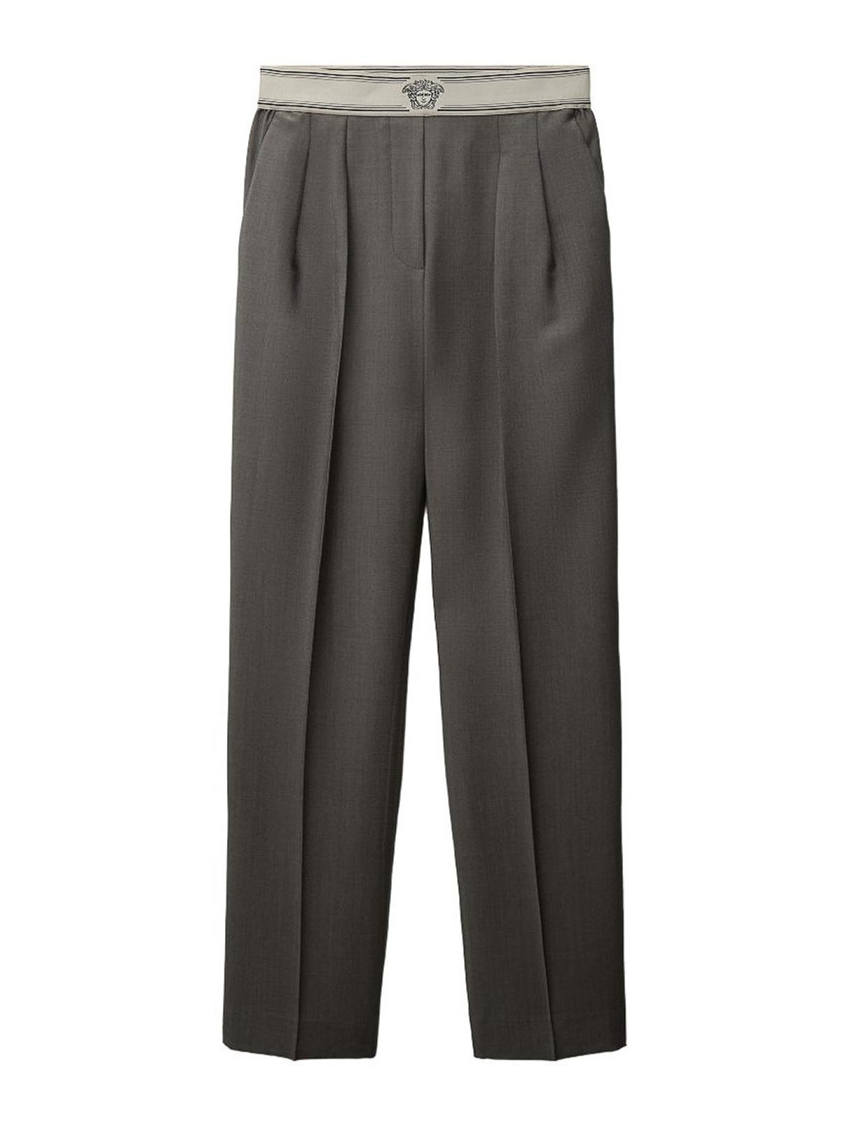 Versace Pantalons Décontractés - Gris Clair
