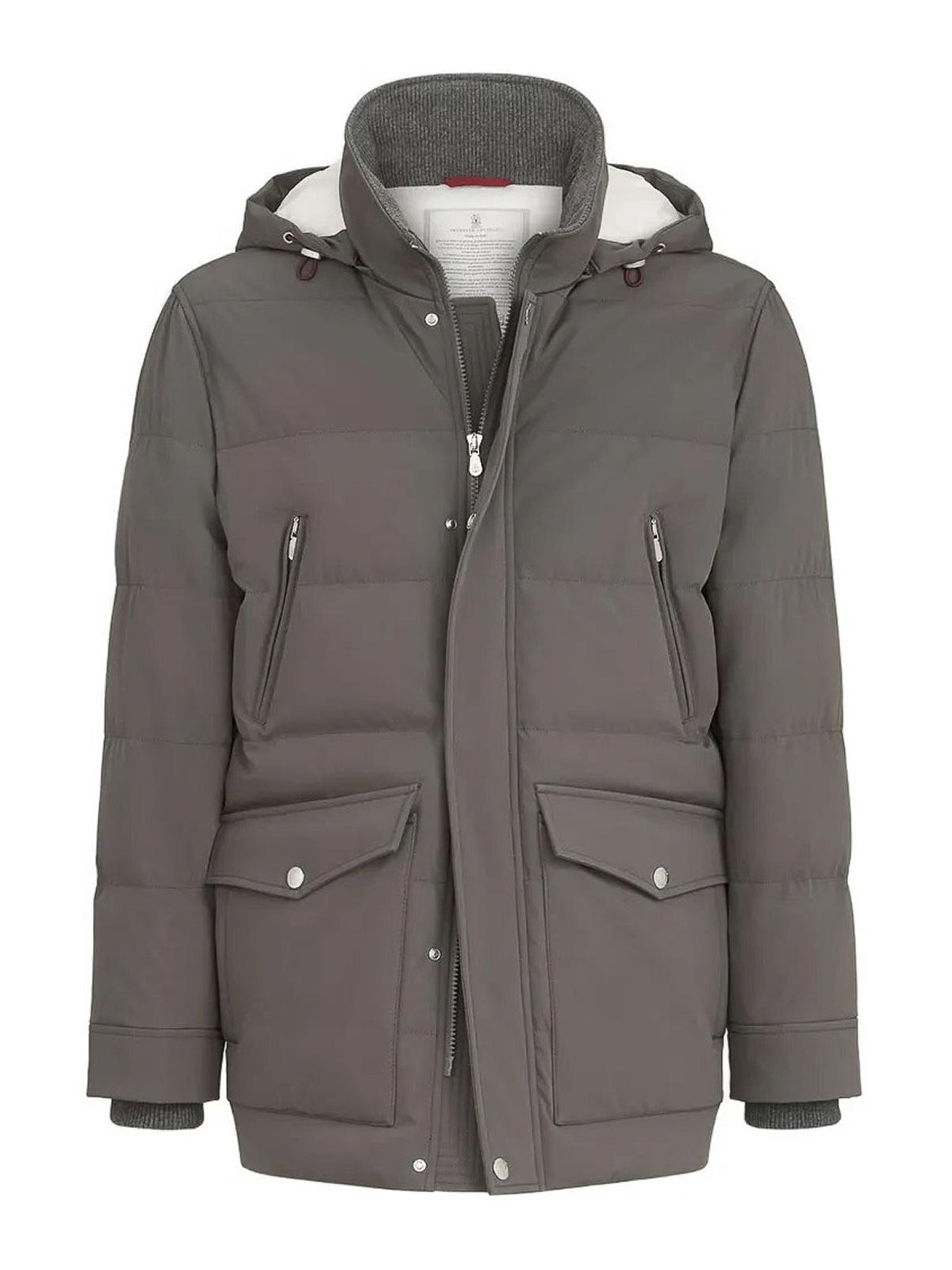 Brunello Cucinelli Blouson Rembourré - Gris
