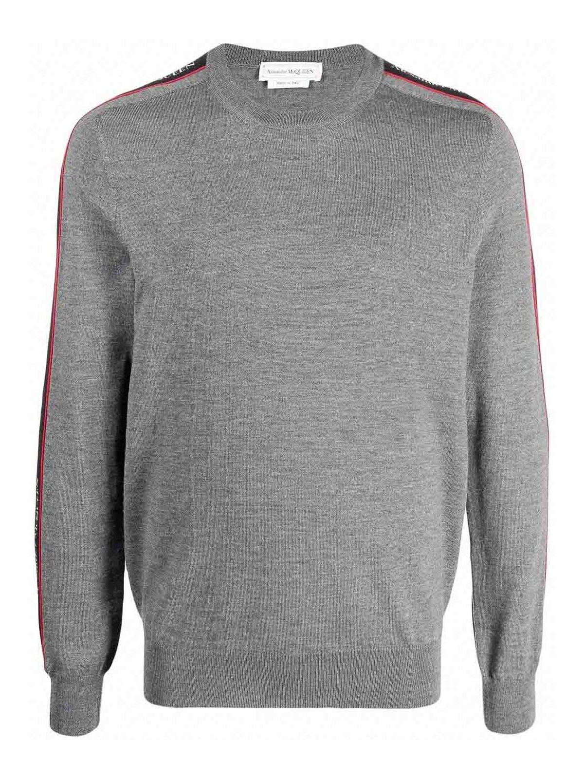 Alexander Mcqueen Pull Col Rond - Gris