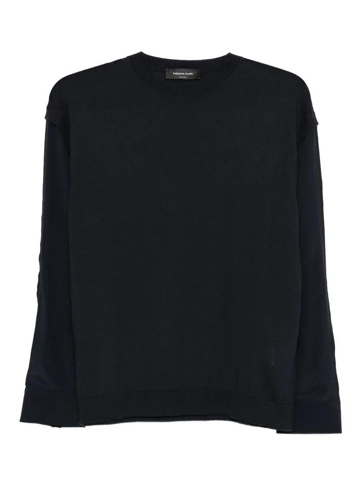 Fabiana Filippi Pull Col Rond - Bleu