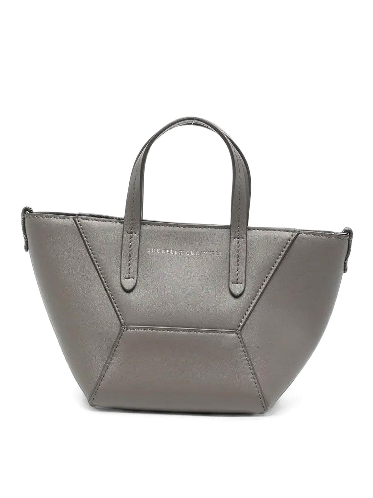 Brunello Cucinelli Sac Porté Épaule - Gris