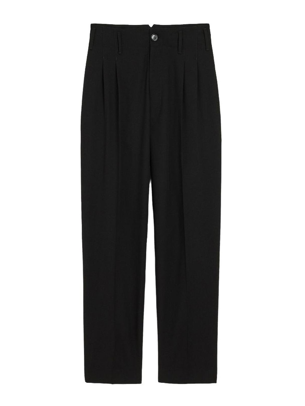 Ami Alexandre Mattiussi Virgin Wool Tapered Trousers In Black