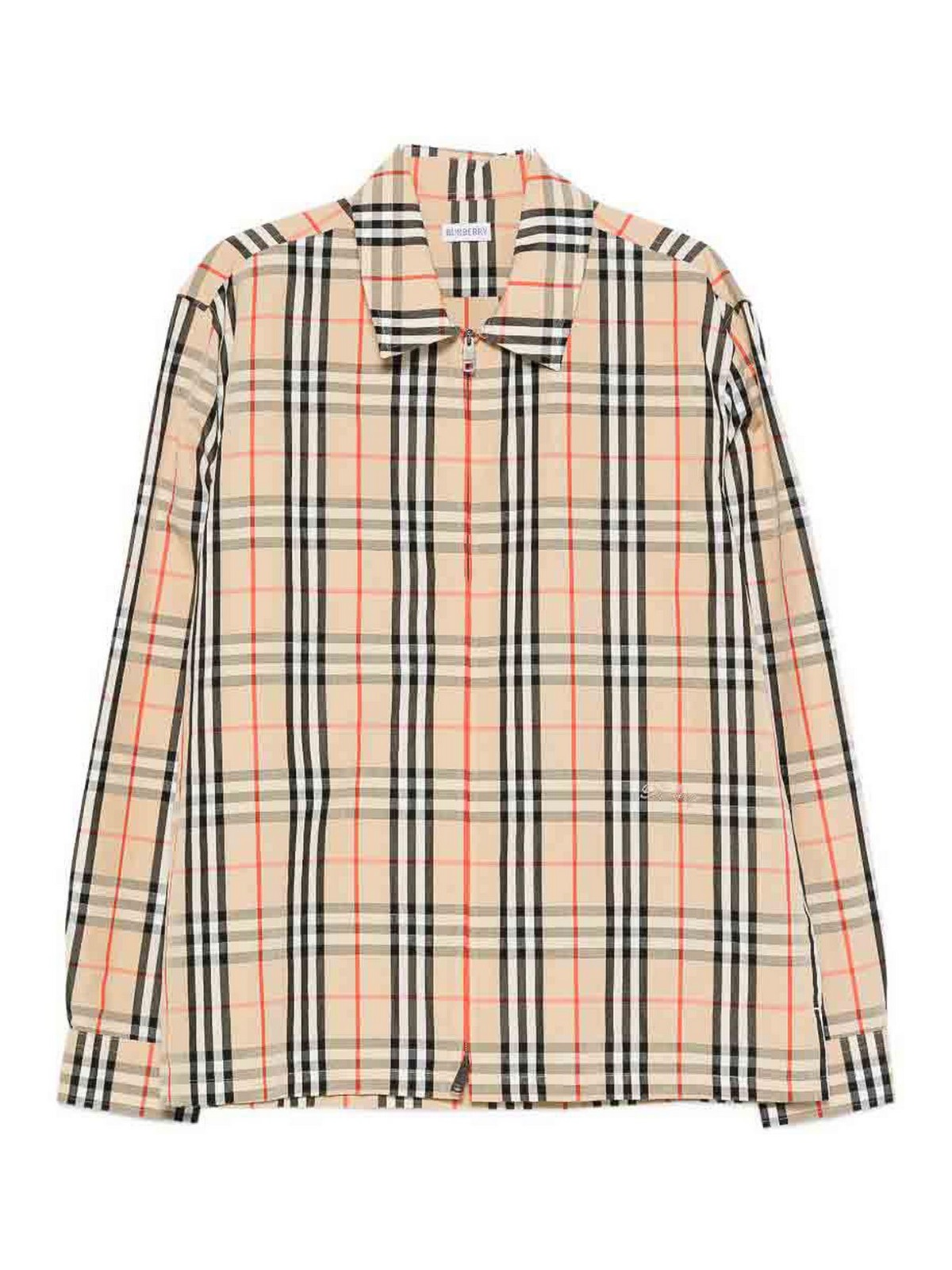 Burberry Check-pattern Zip-fastening Overshirt In Multi