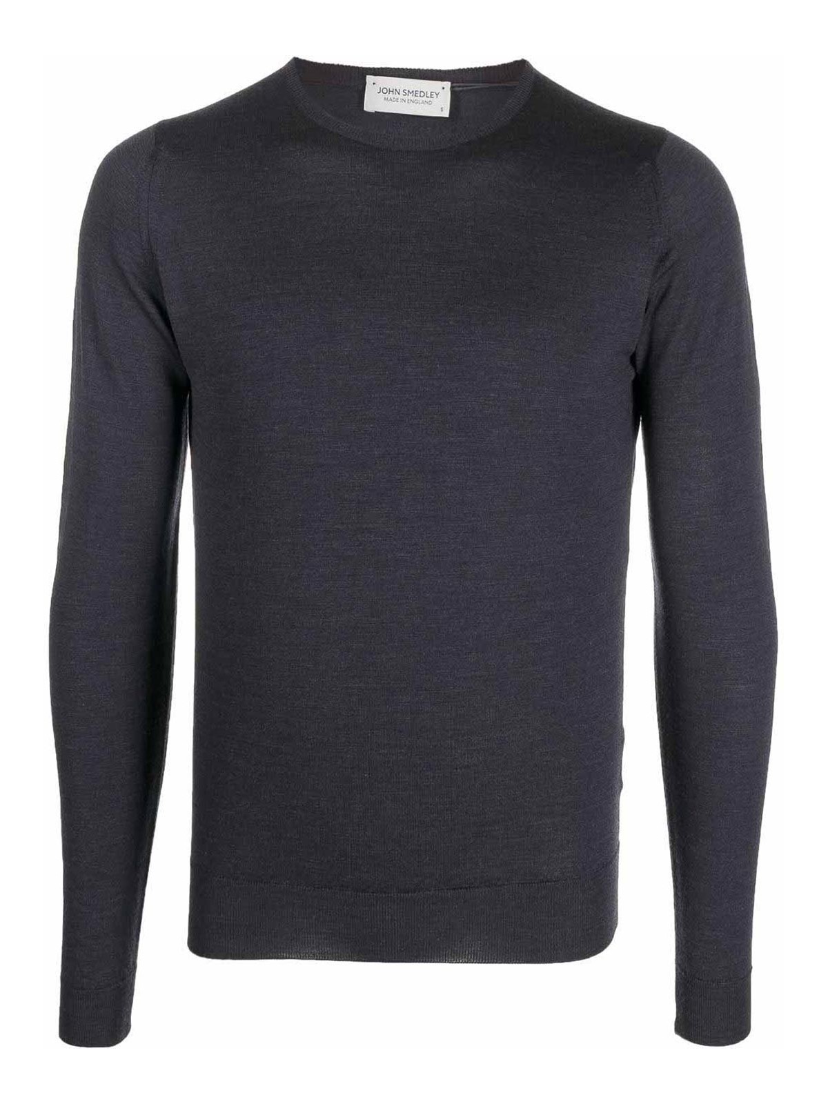 John Smedley Pull Col Rond - Gris Foncé
