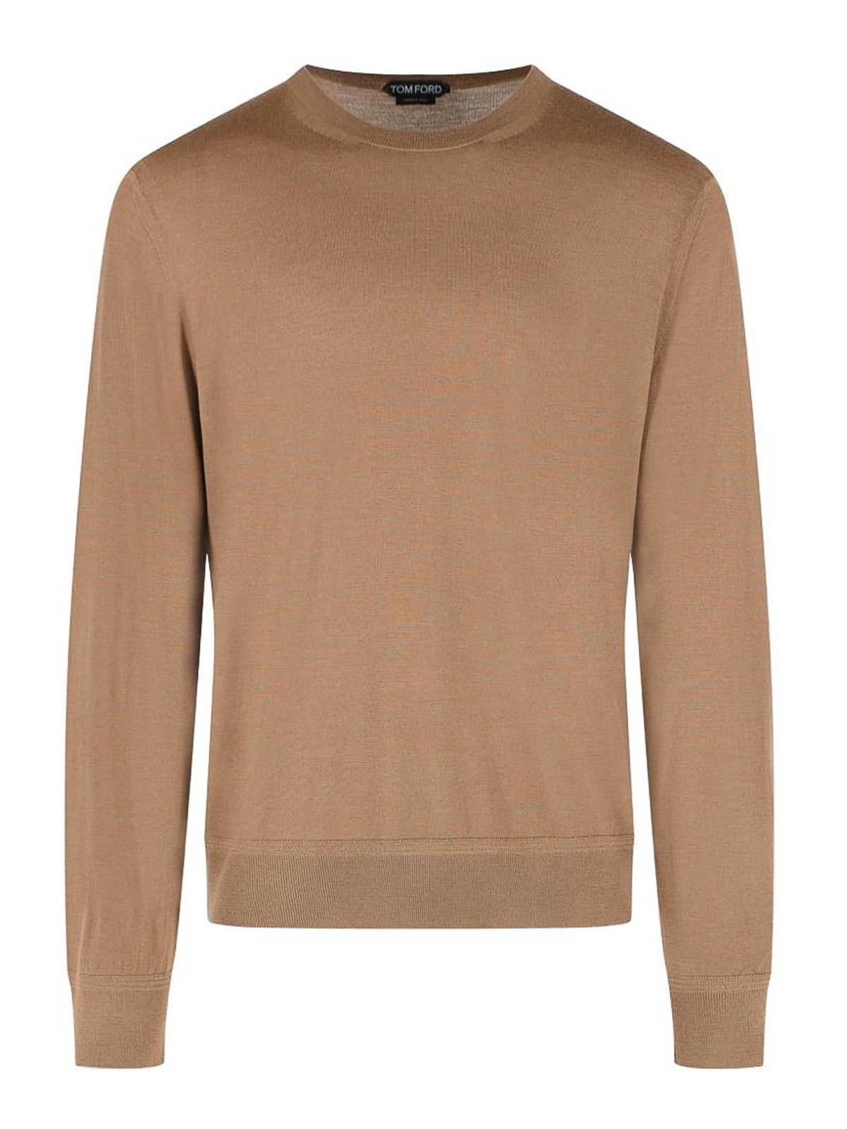 Tom Ford Crew-neck Sweater In Camel