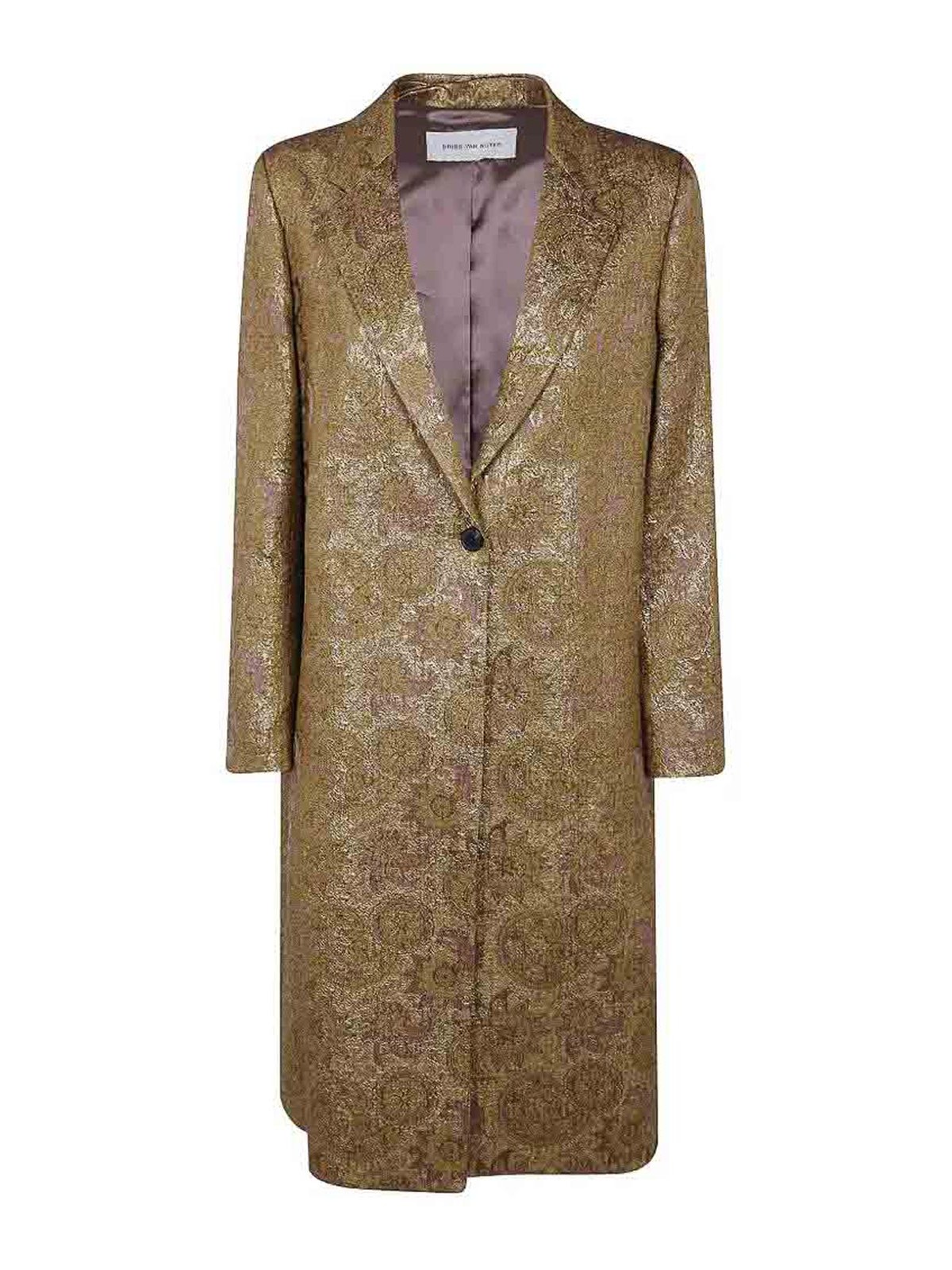 Dries Van Noten Manteau Long - Or