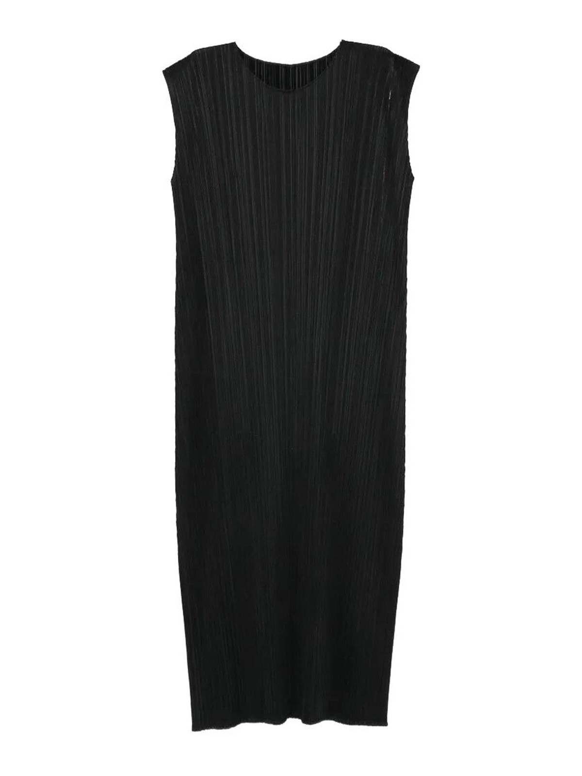 Pleats Please Issey Miyake Robe Au Genou - Noir
